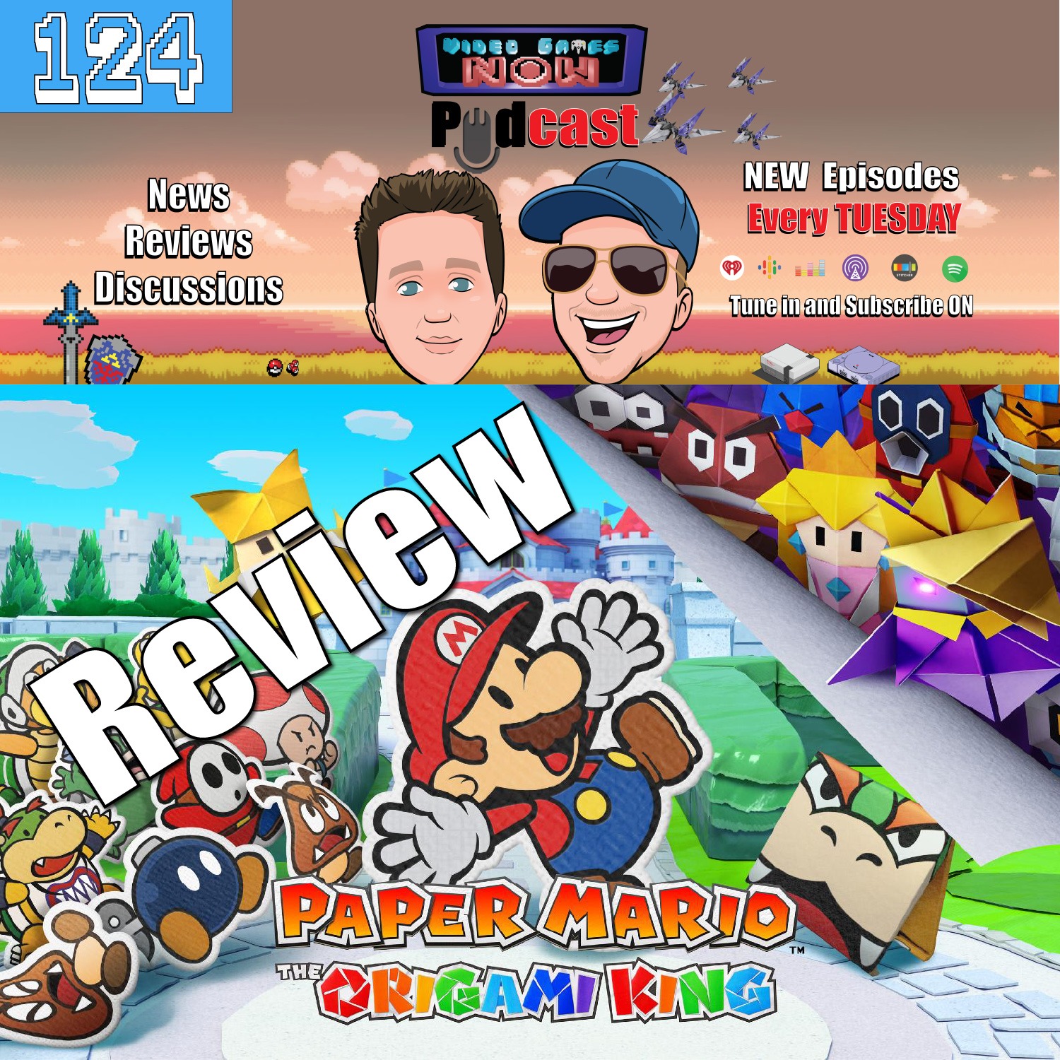 cover art for Paper Mario Review! Ghost of Tsushima As well