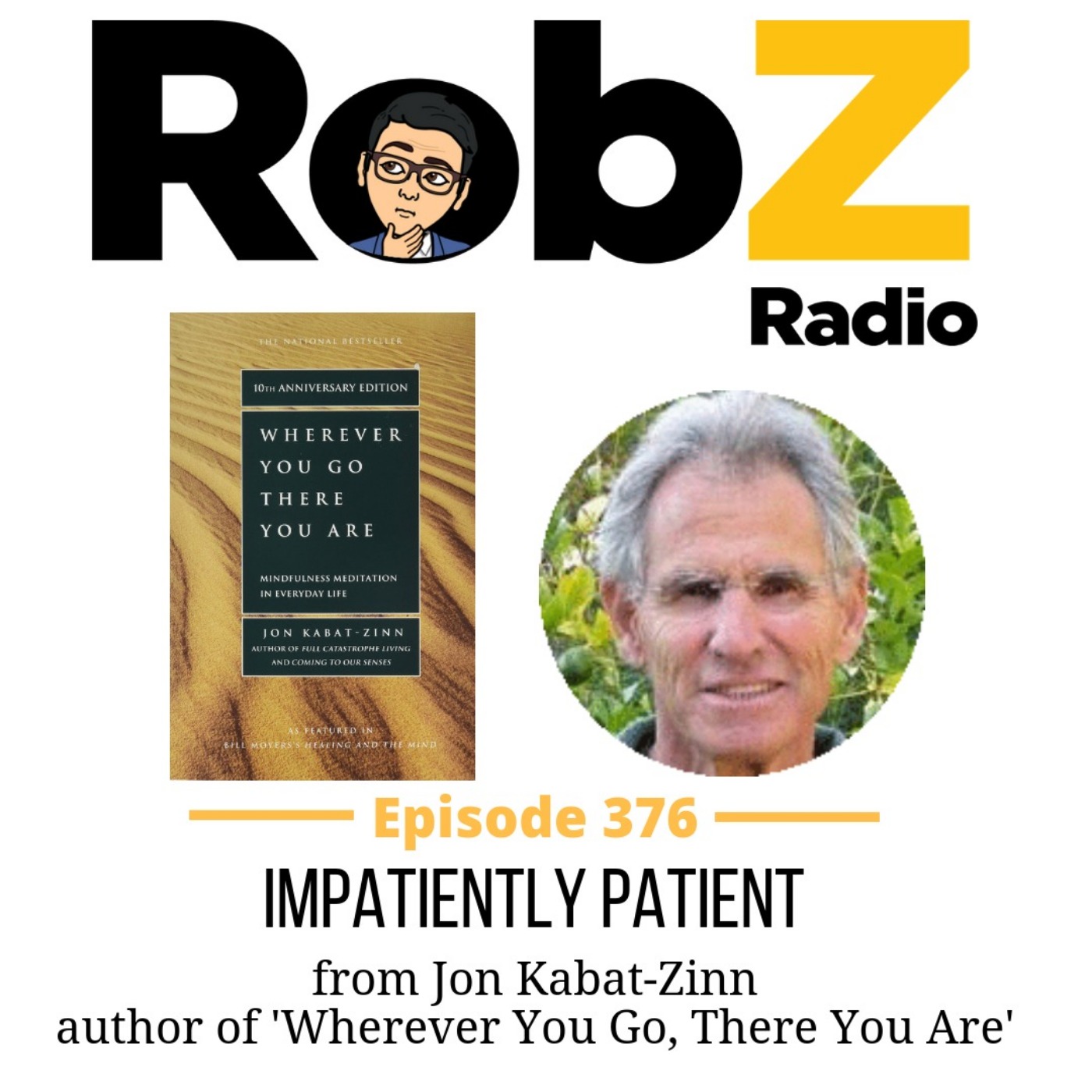 376 Impatiently Patient from Jon Kabat-Zinn - author of 'Wherever You Go, There You Are' episode artwork