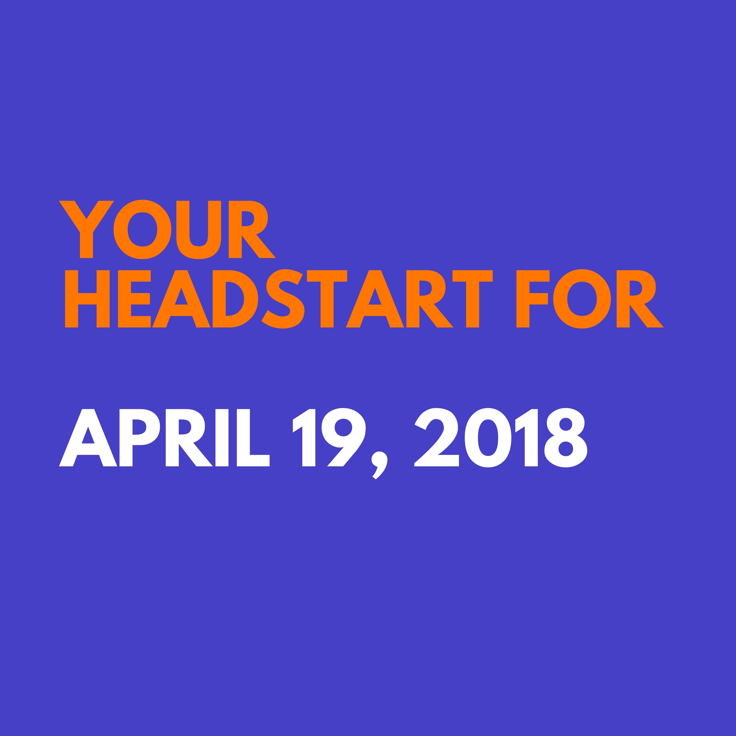 World Debt Hits $164 Trillion, Hyperloops Rolls Out in the Middle East, Facebook Plans to Design Custom Chips, plus more stories for April 19th, 2018
