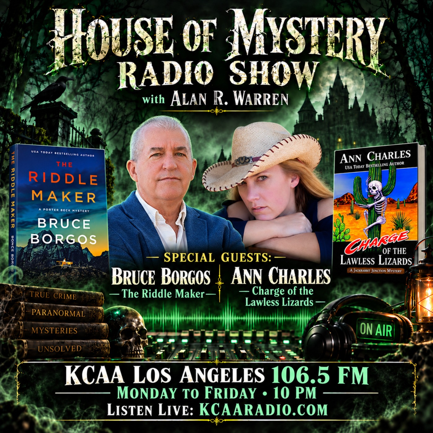 Ann Charles ( Lawless Lizards) & Bruce Borgos ( Riddlemaker) episode artwork