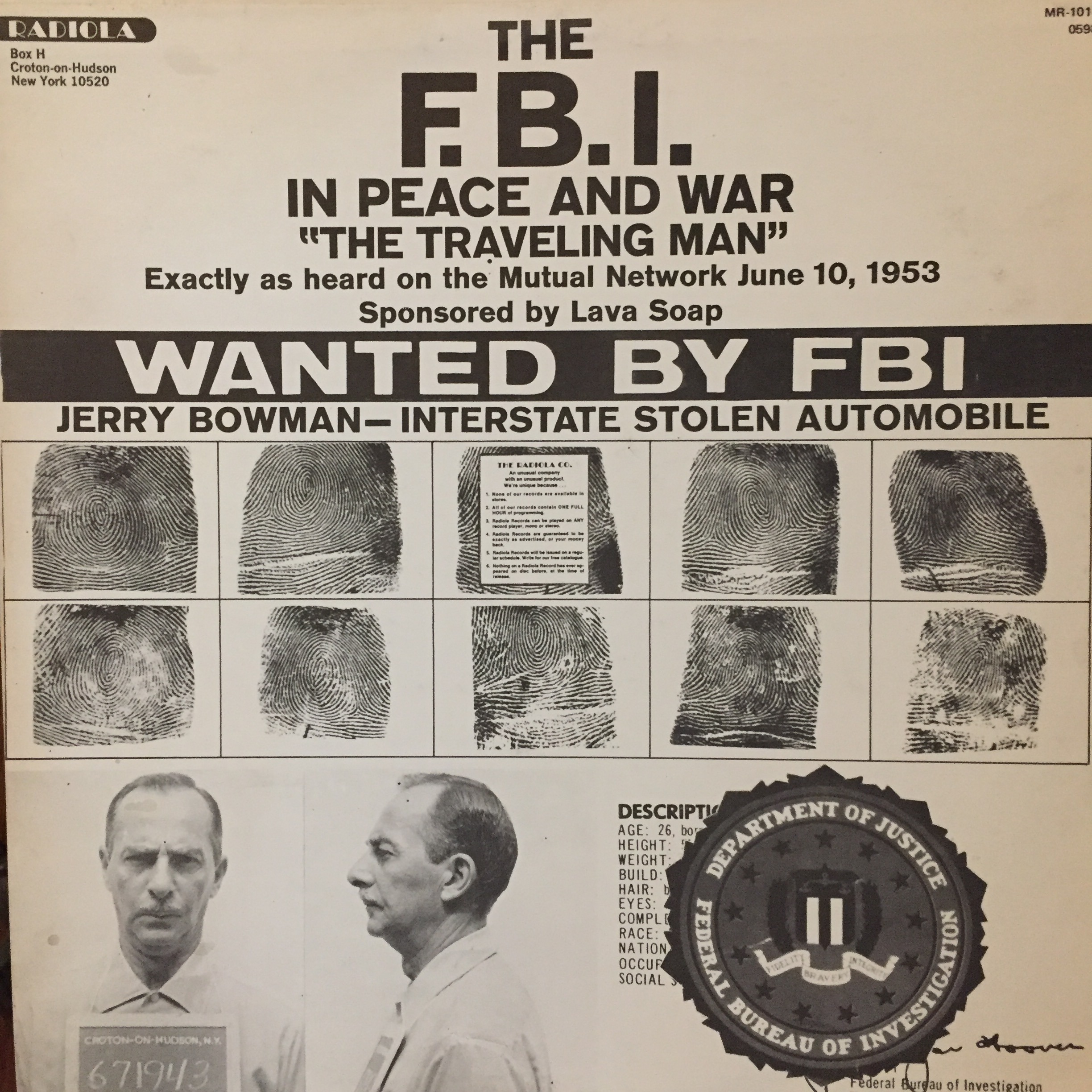From the Archives 74: The FBI in Peace and War, The Traveling Man (1953) episode artwork