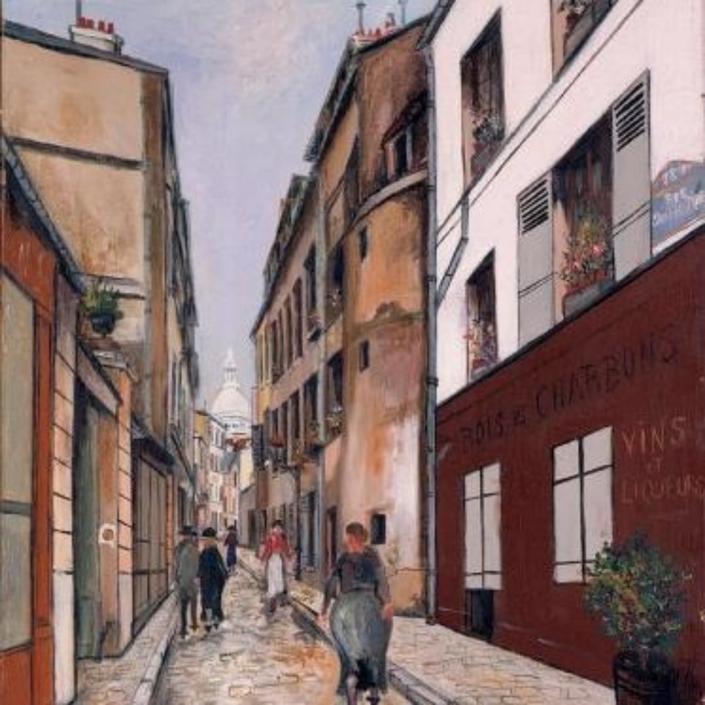 La rue Saint-Rustique. Maurice Utrillo