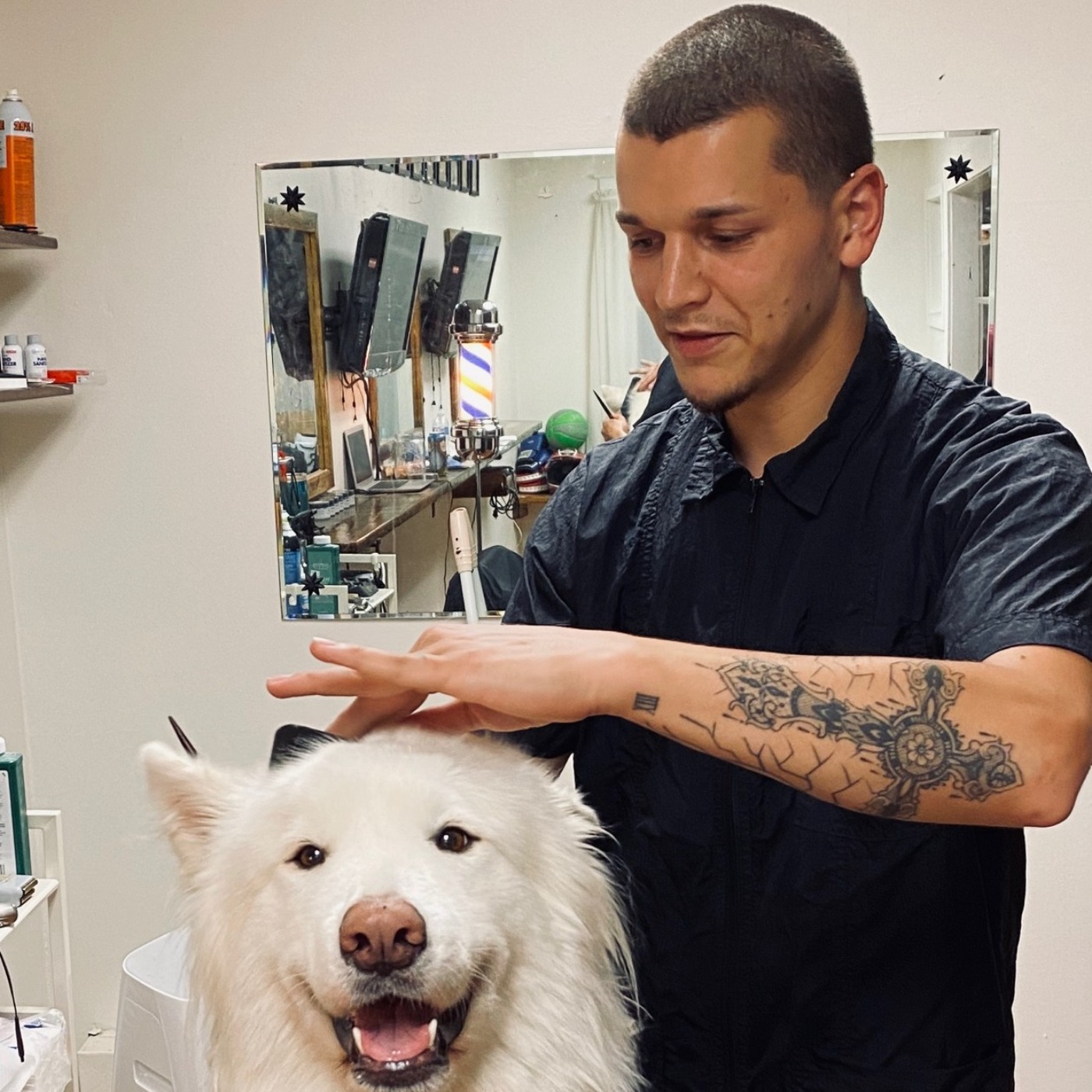 A barber's grand opening delayed