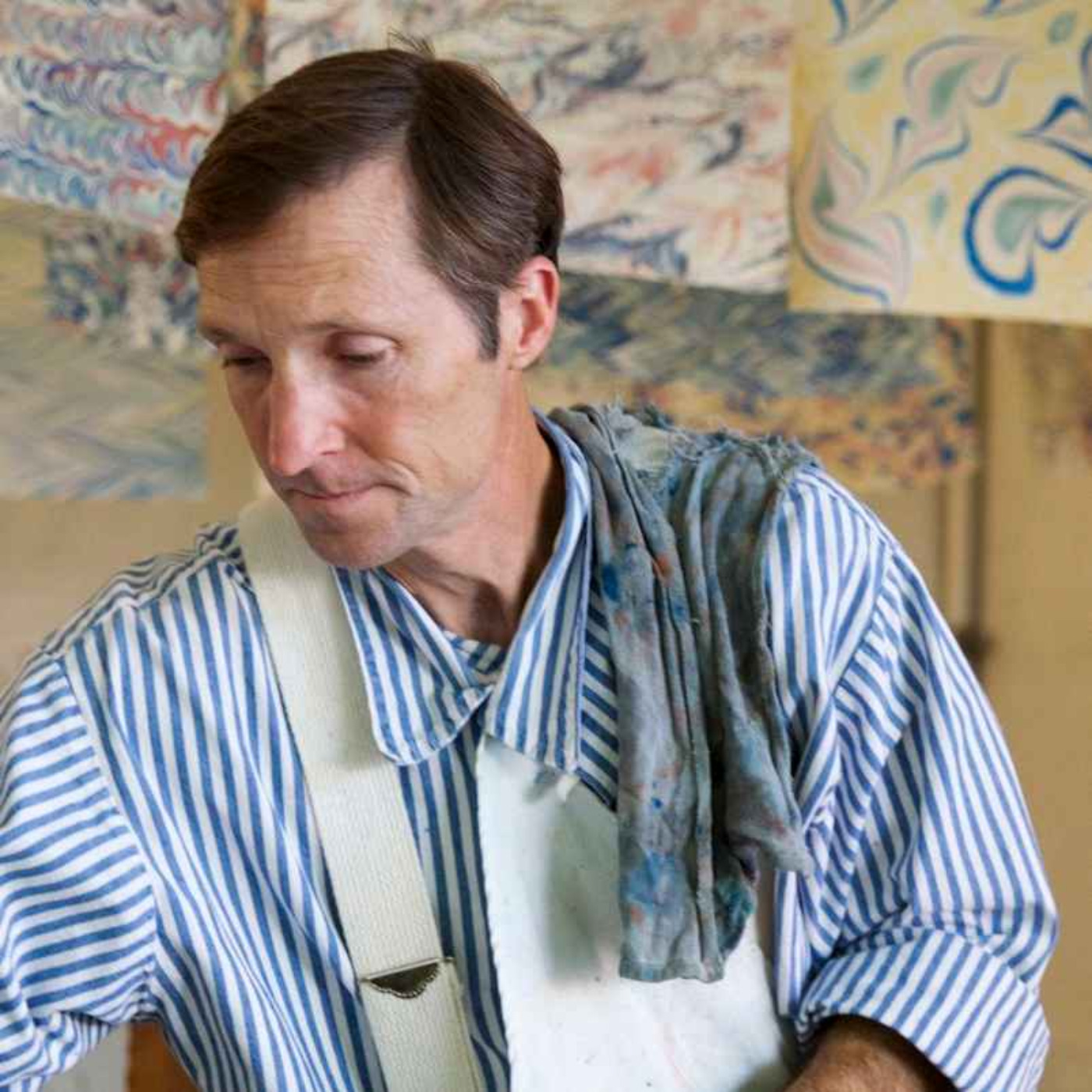 John Bielik’s show is about preserving an historic way of marbling paper
