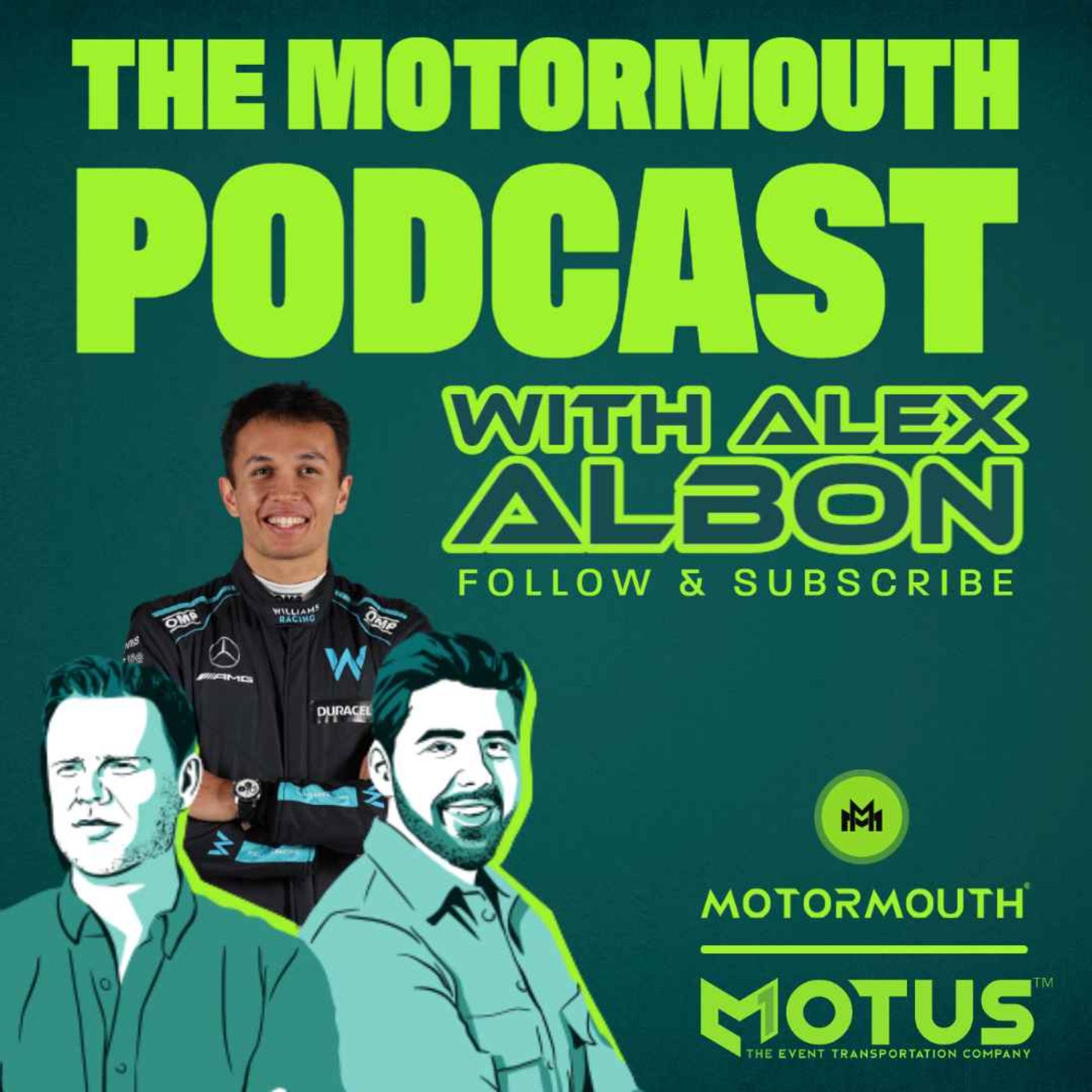 cover art for Ep 126 with Alex Albon (Williams Racing driver)