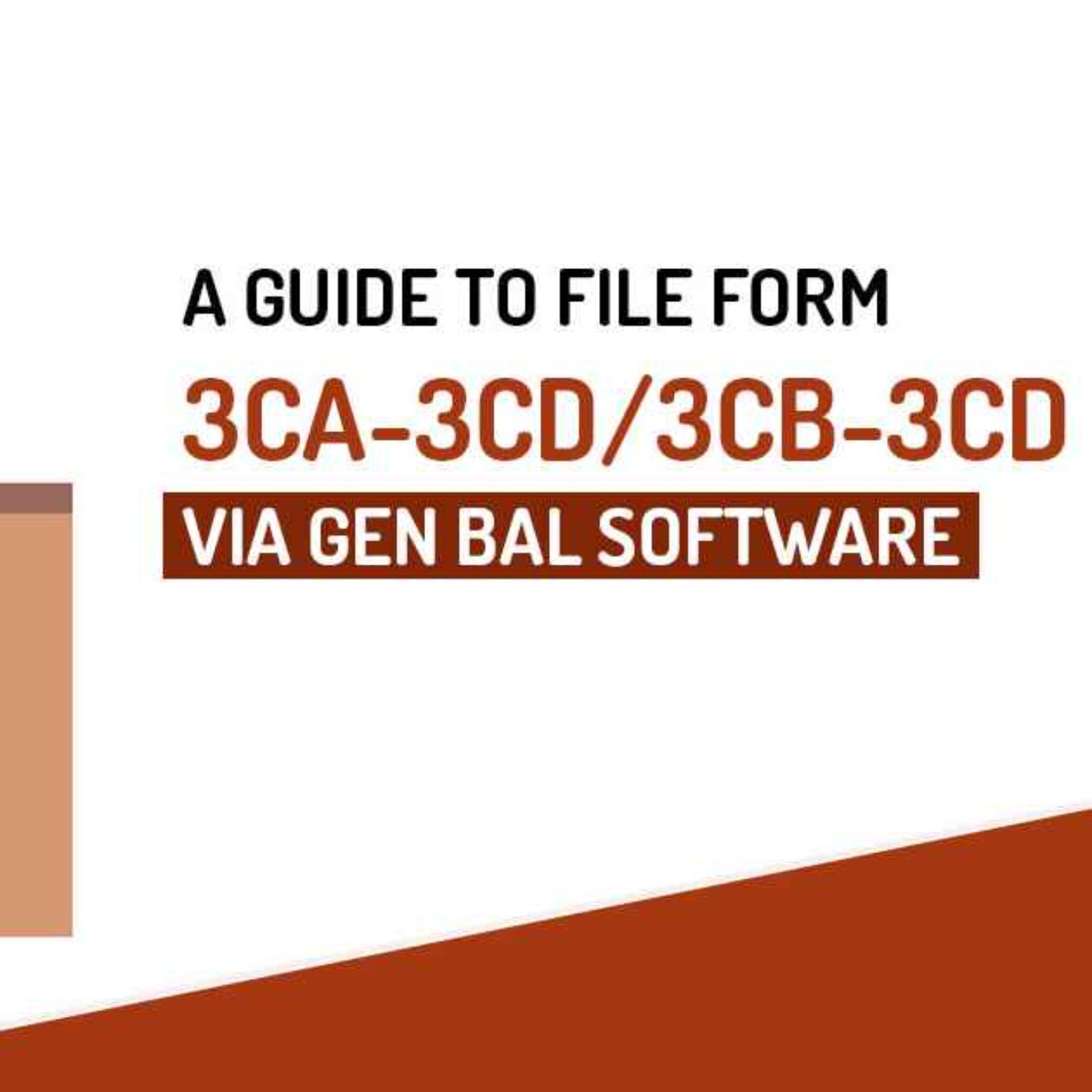 A Guide to e-File Form 3CA-3CD & 3CB-3CD via Gen Bal Software - Tax ...