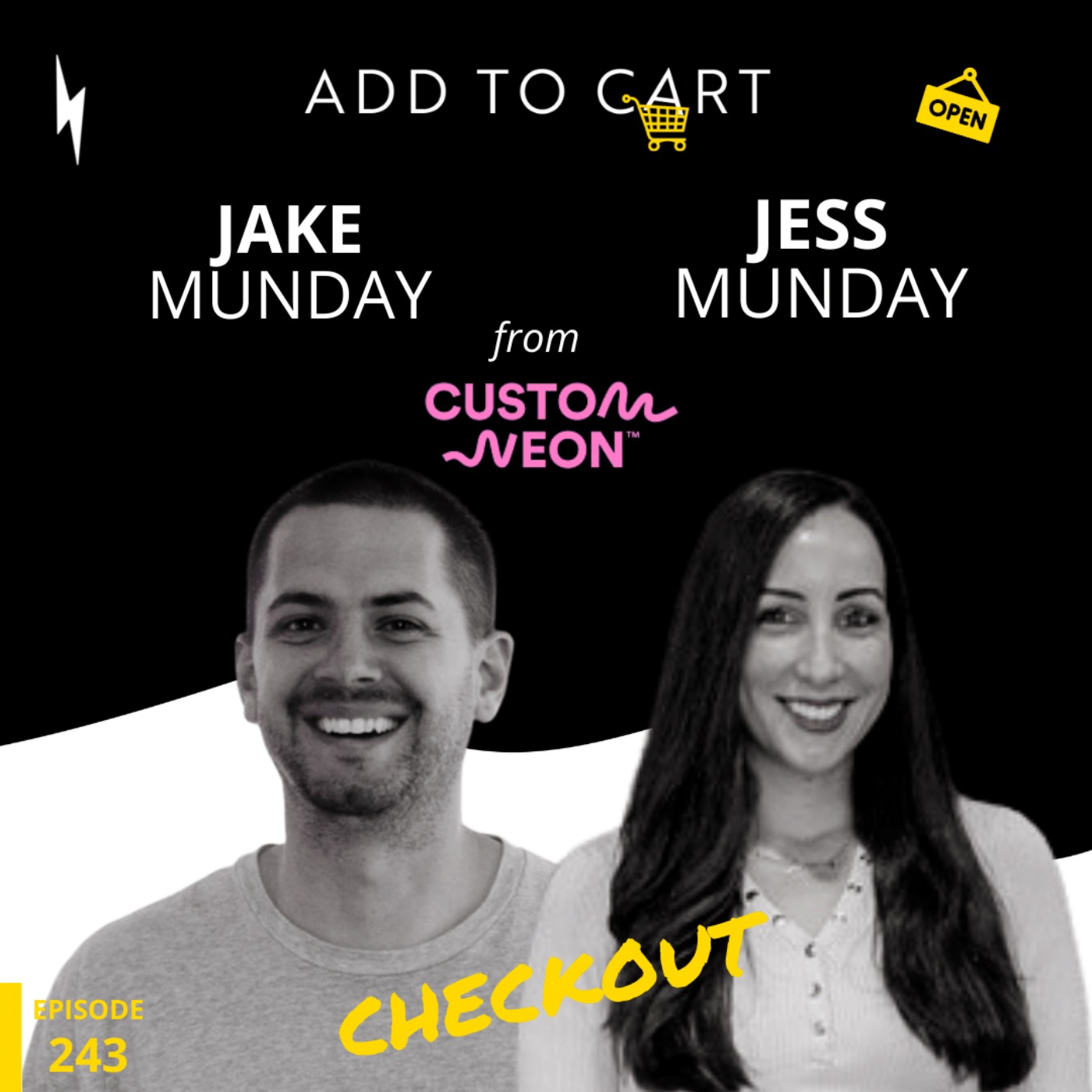 cover art for CHECKOUT Jake and Jess Munday from Custom Neon | #243