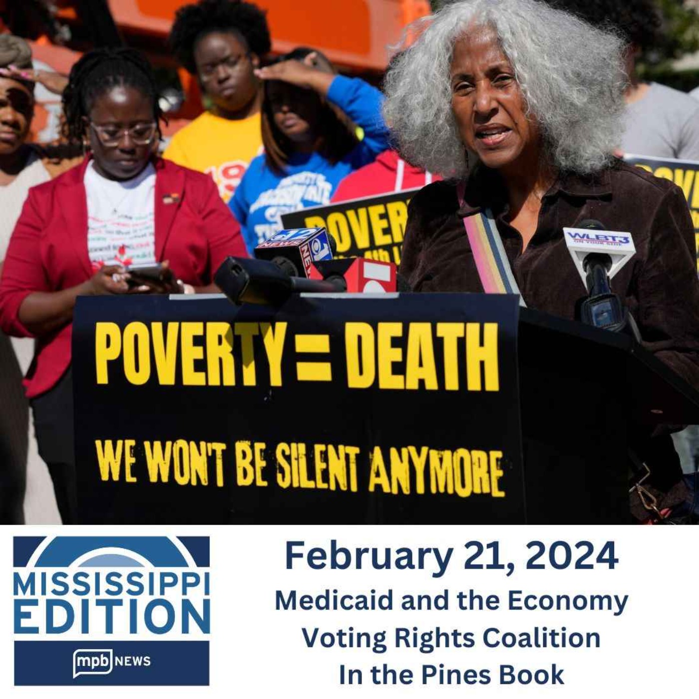 cover art for 02/21/2024: Medicaid and the Economy | Voting Rights Coalition | In the Pines Book