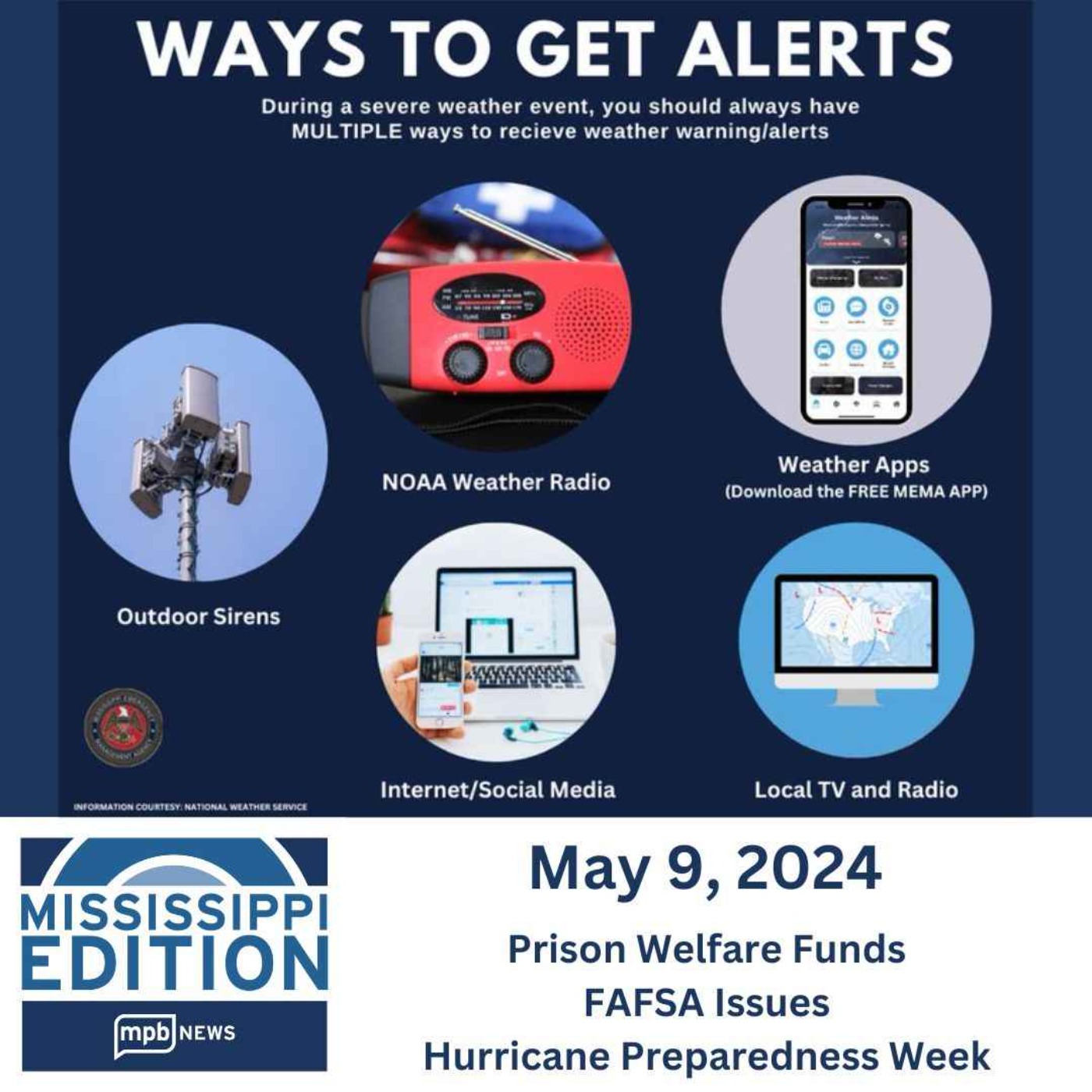 cover art for 05/09/2024: Prison Welfare Funds | FAFSA Issues | Hurricane Preparedness Week