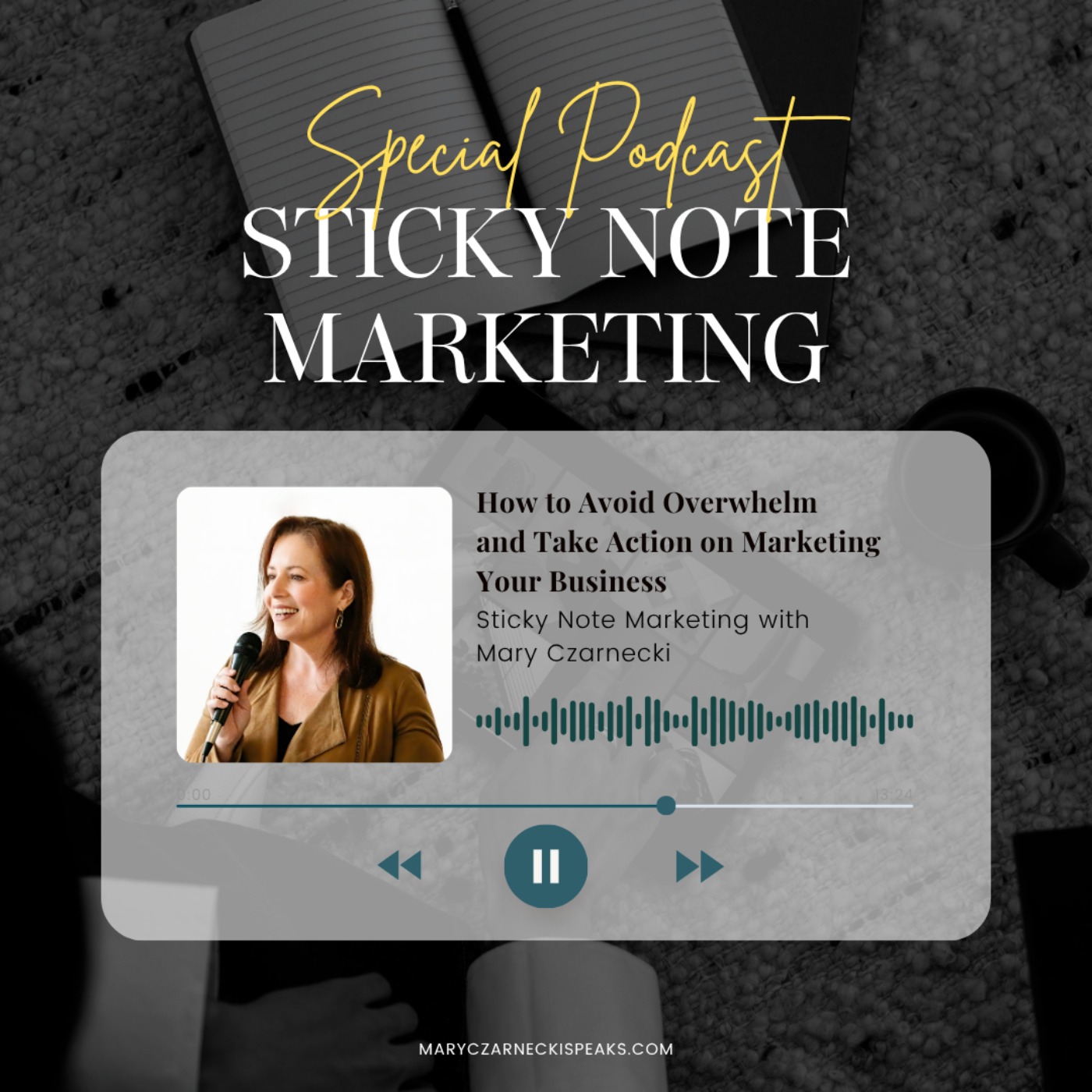How to Avoid Overwhelm and Take Action on Marketing Your Business episode artwork