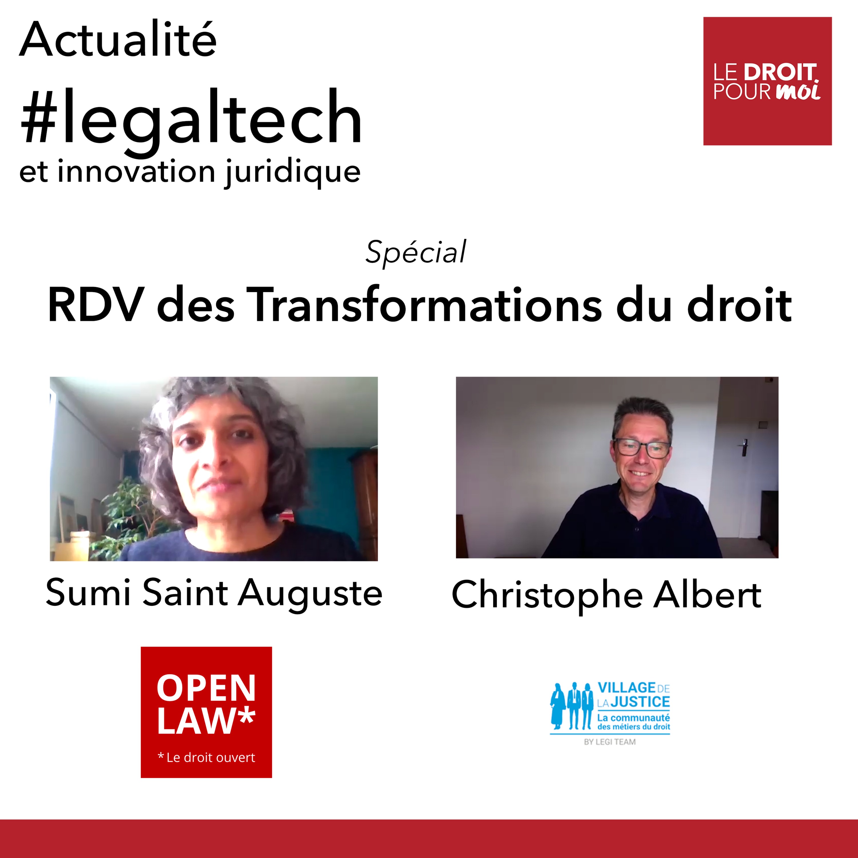 cover art for Interview de Sumi Saint Auguste et Christophe Albert pour évoquer la 5 ème édition du nouveau village de la legaltech