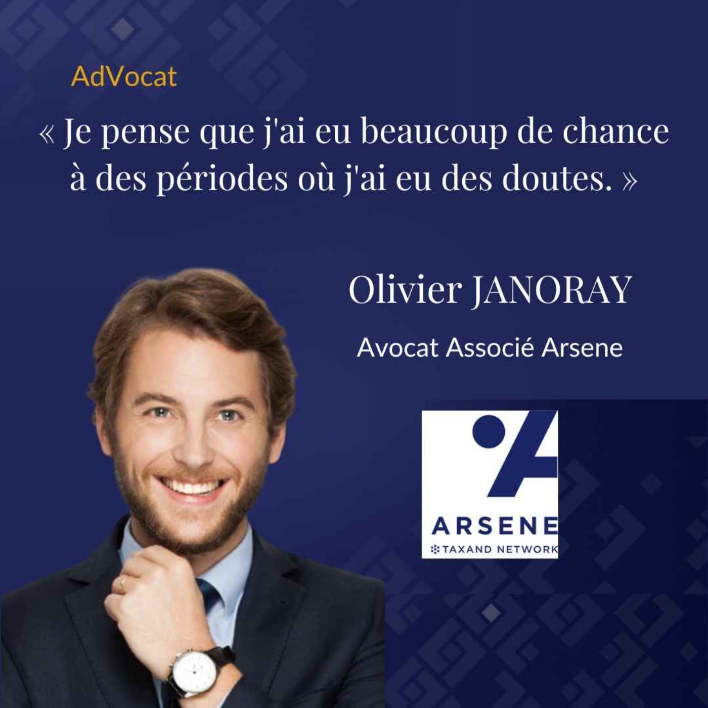 Olivier Janoray, Associé chez Arsene.