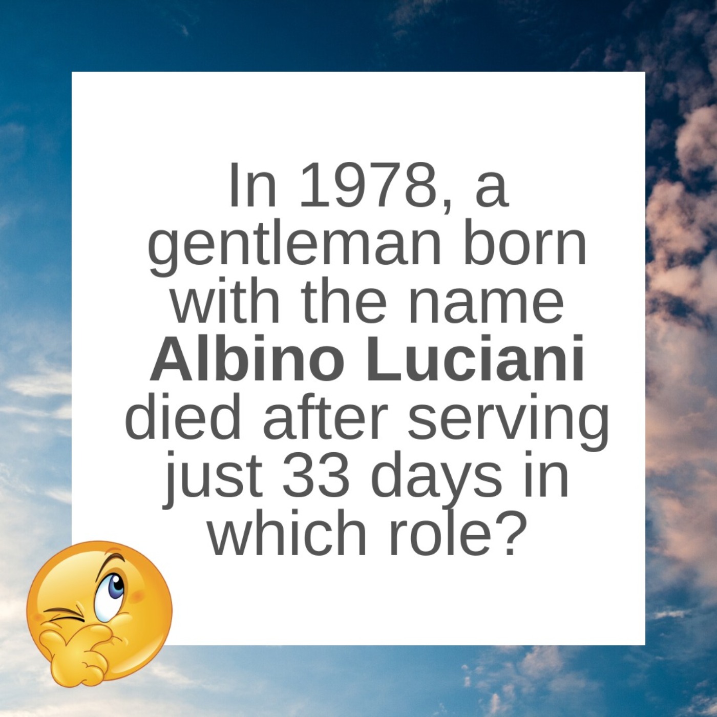 The 33-Day Pope