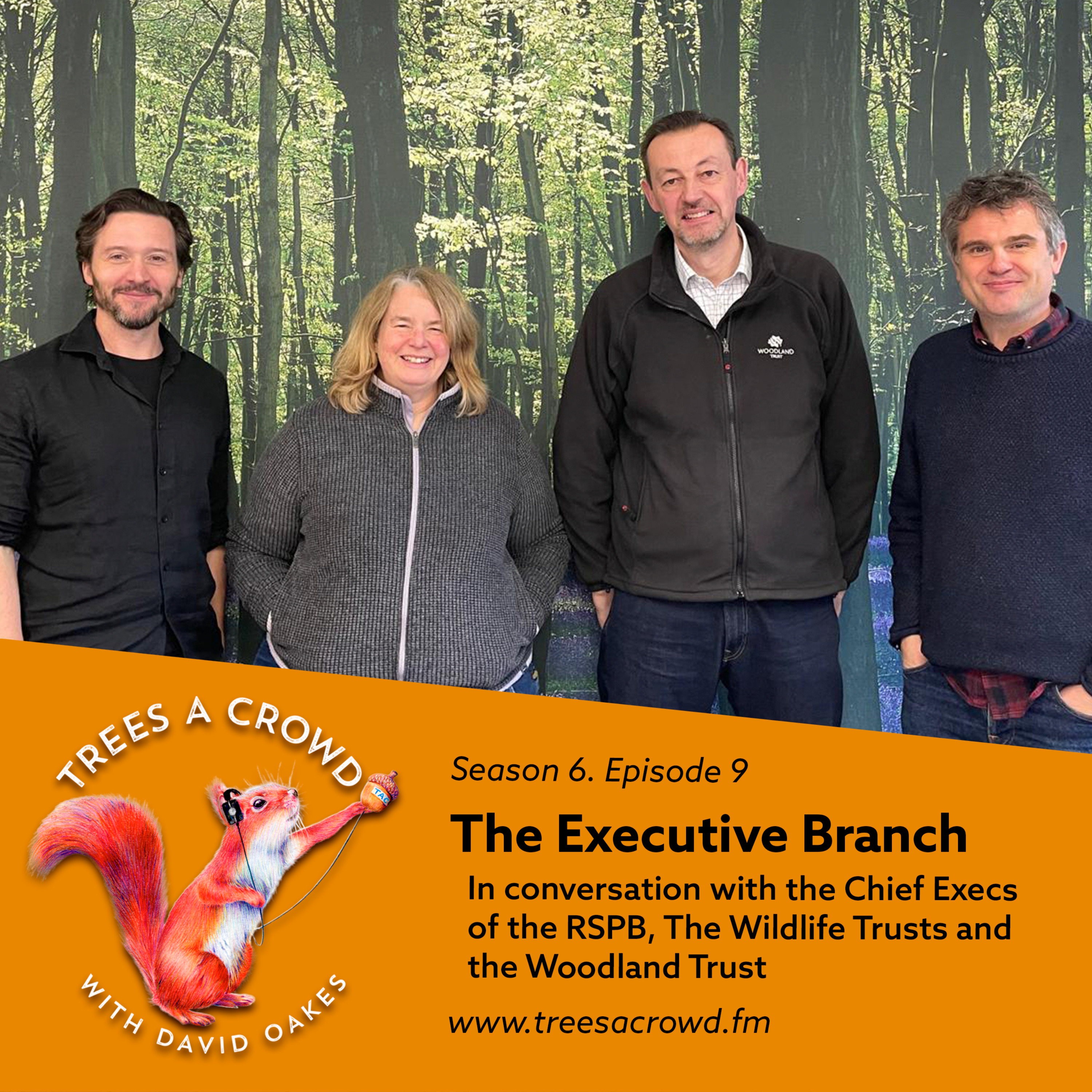 The Executive Branch: Beccy Speight (RSPB), Darren Moorcroft (Woodland Trust) and Craig Bennett (The Wildlife Trusts)