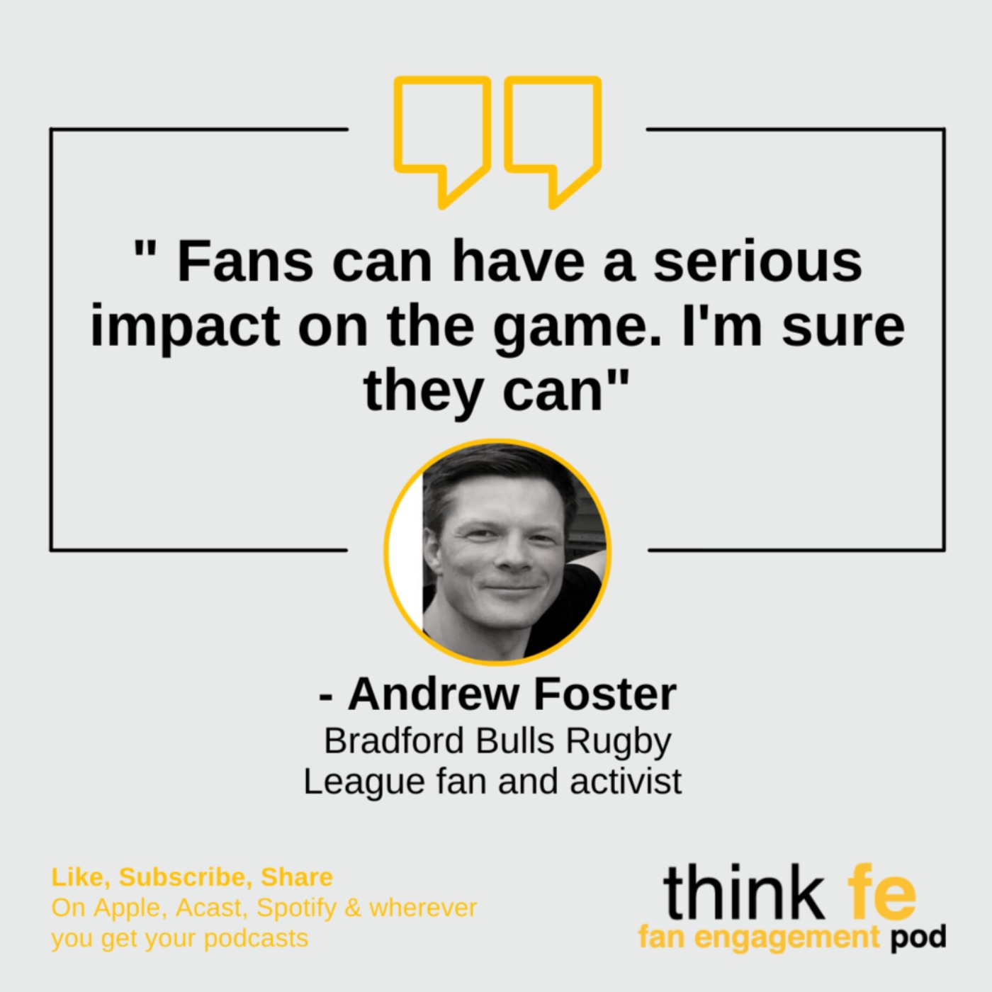 What role for activists in change? Andrew Foster, activist & Bradford Bulls fan