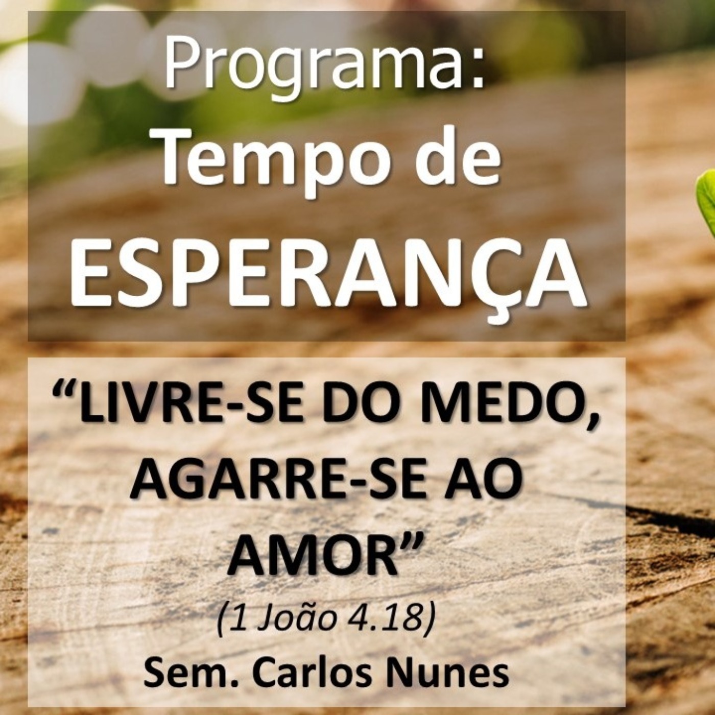 cover art for Tempo de Esperança | Livre-se do medo, agarre-se ao amor | Carlos Nunes