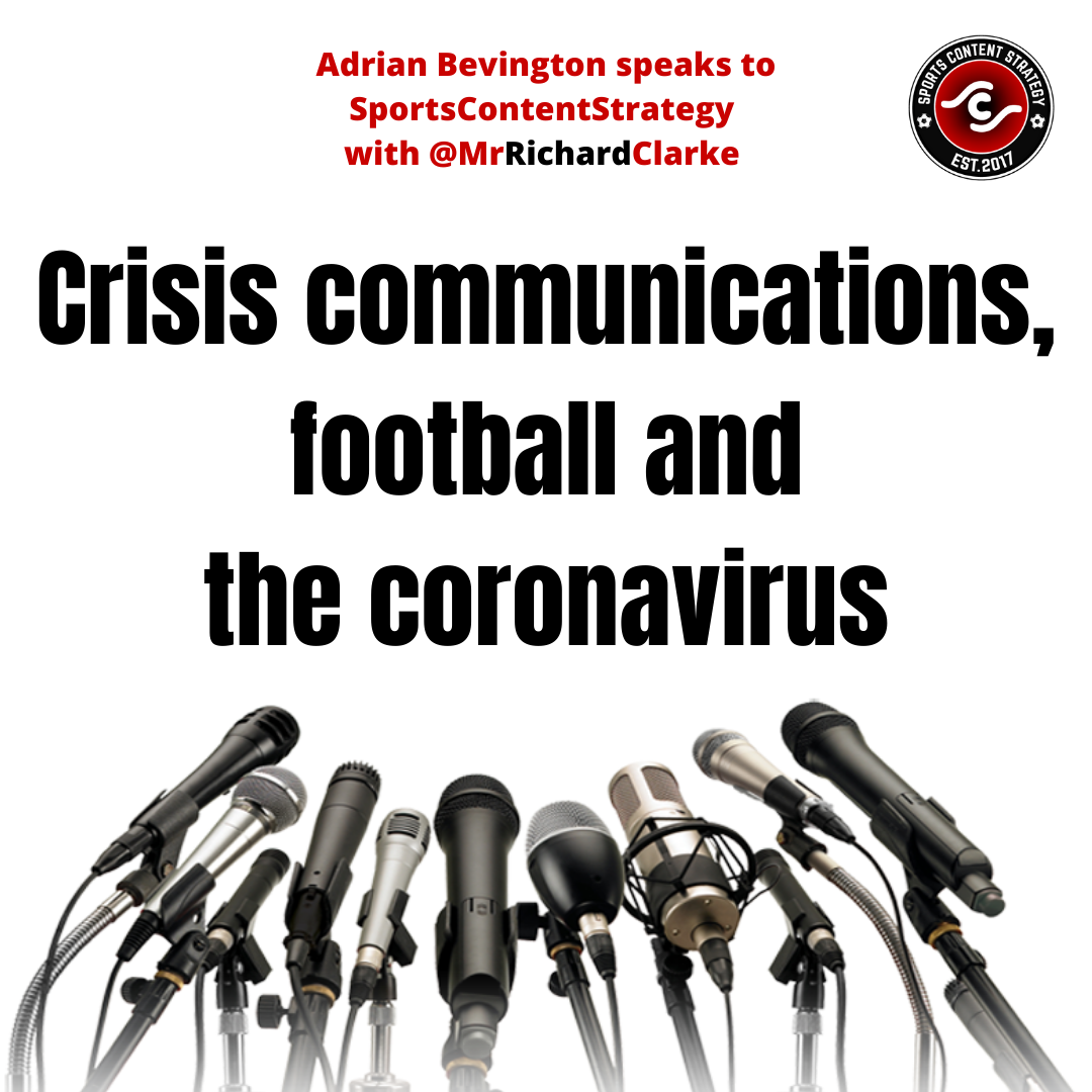 cover art for Adrian Bevington: Crisis communications, football and the coronavirus