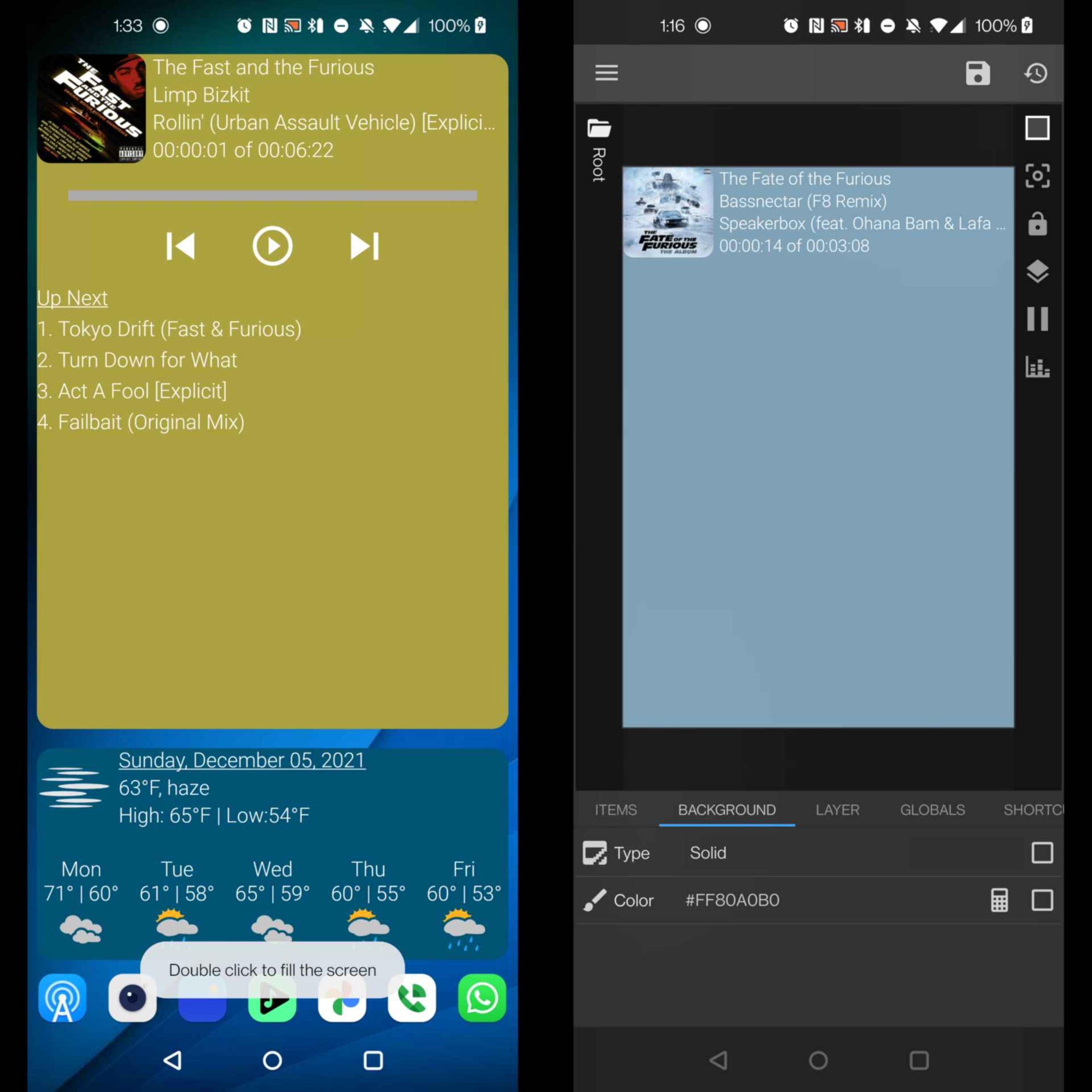 Dynamic Android 12 Style Media Player with Nova Launcher and KWGT