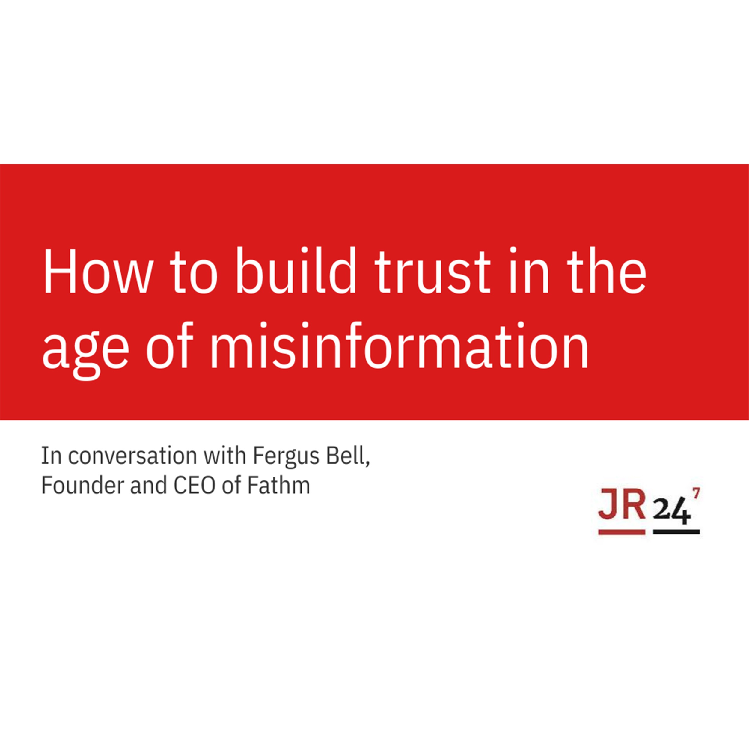 cover art for Trust in the Age of Misinformation
