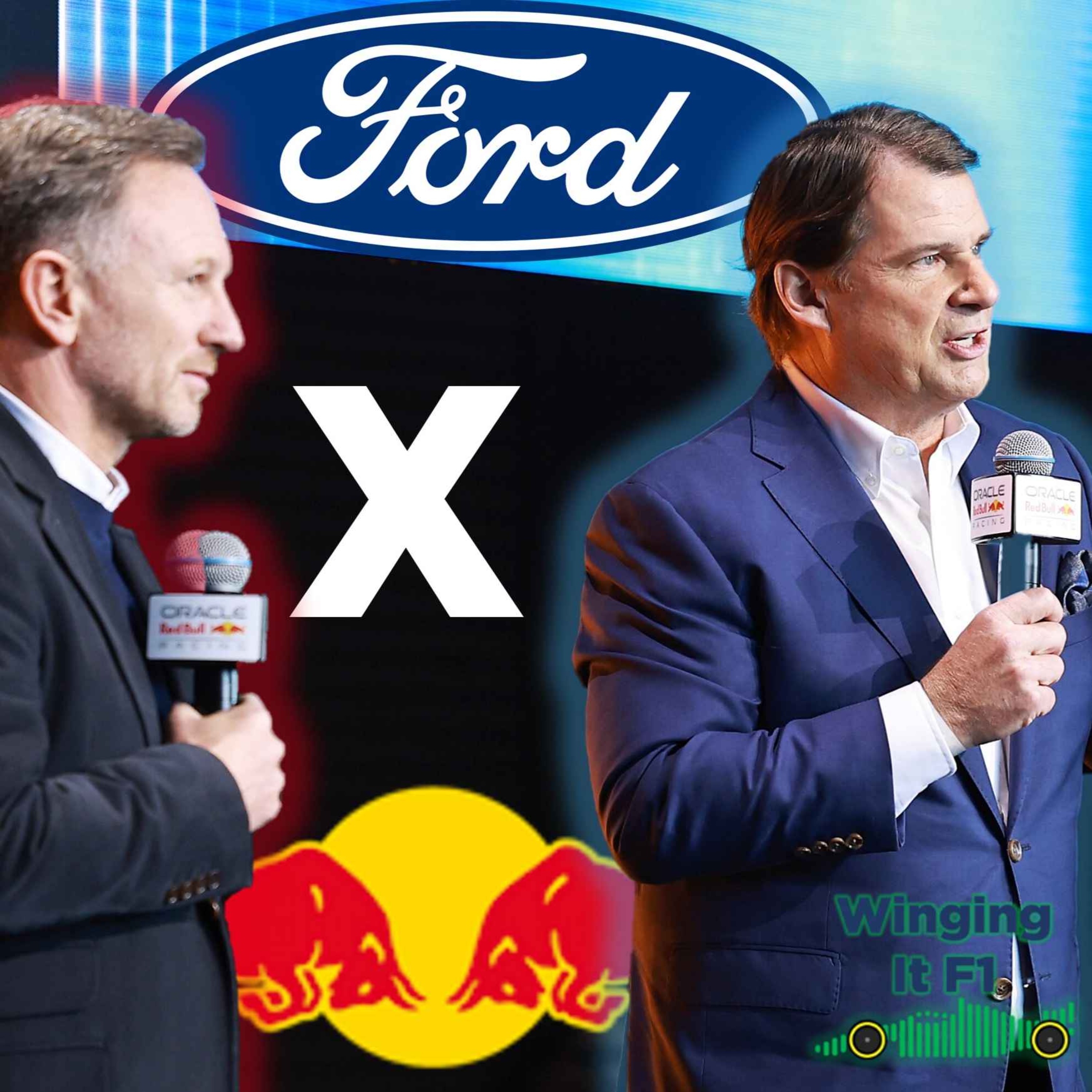 cover art for “Honda? Never met her” | Red Bull-Ford Reaction!!! Winging It F1 Podcast