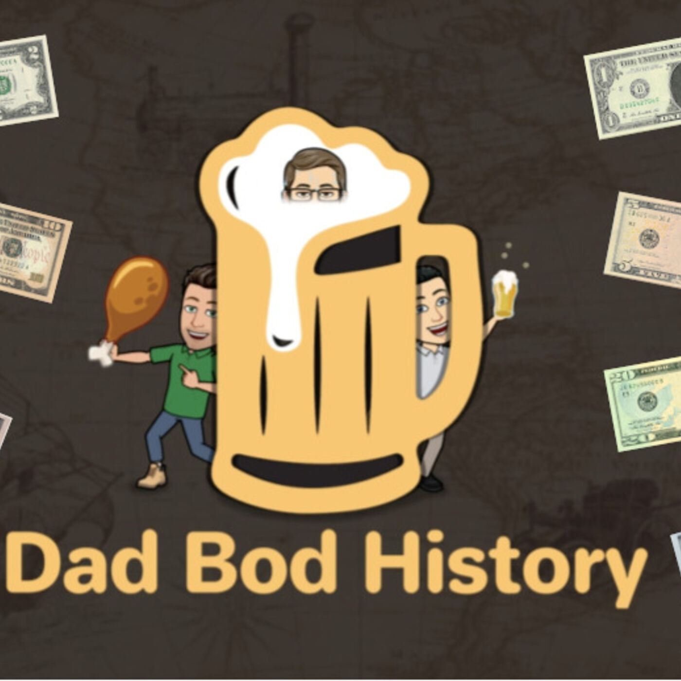cover art for Dad Bod History #12 - Refacing US Currency: Sports Personalities w/ Cameron Lehman