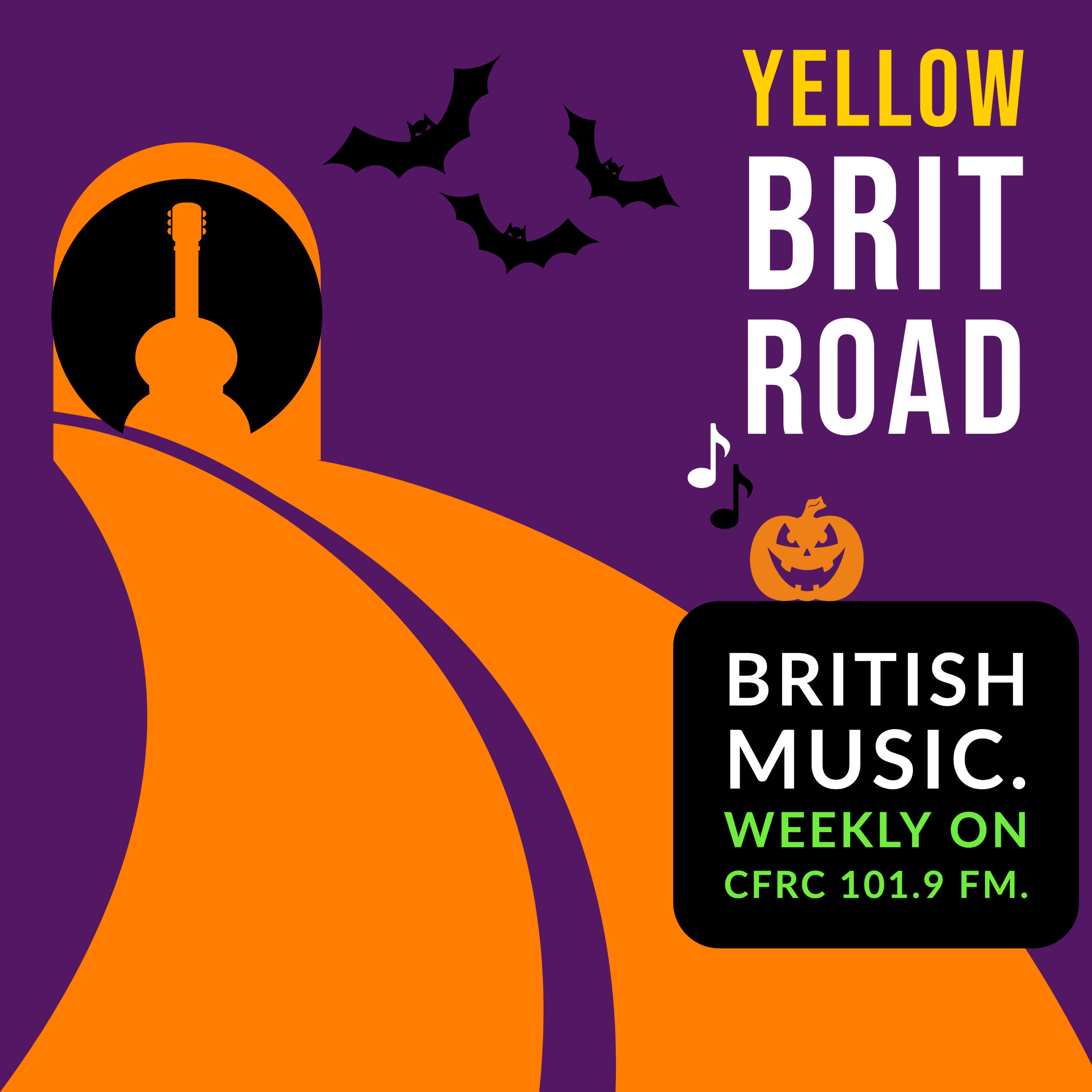 Yellow Brit Road 8 October 2023: Poetry, New Music, Halloween episode artwork