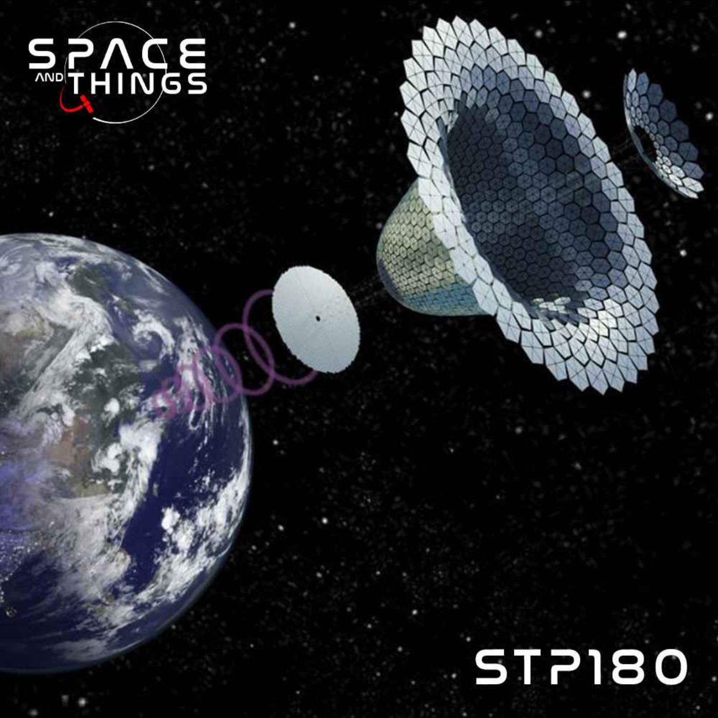 cover art for STP180 - Can Space Based Solar Power Save The Planet - with John Mankins
