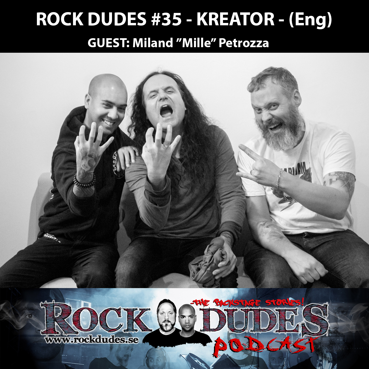 cover art for Rock Dudes #35 – KREATOR (Guest: Miland “Mille” Petrozza) – (Eng)