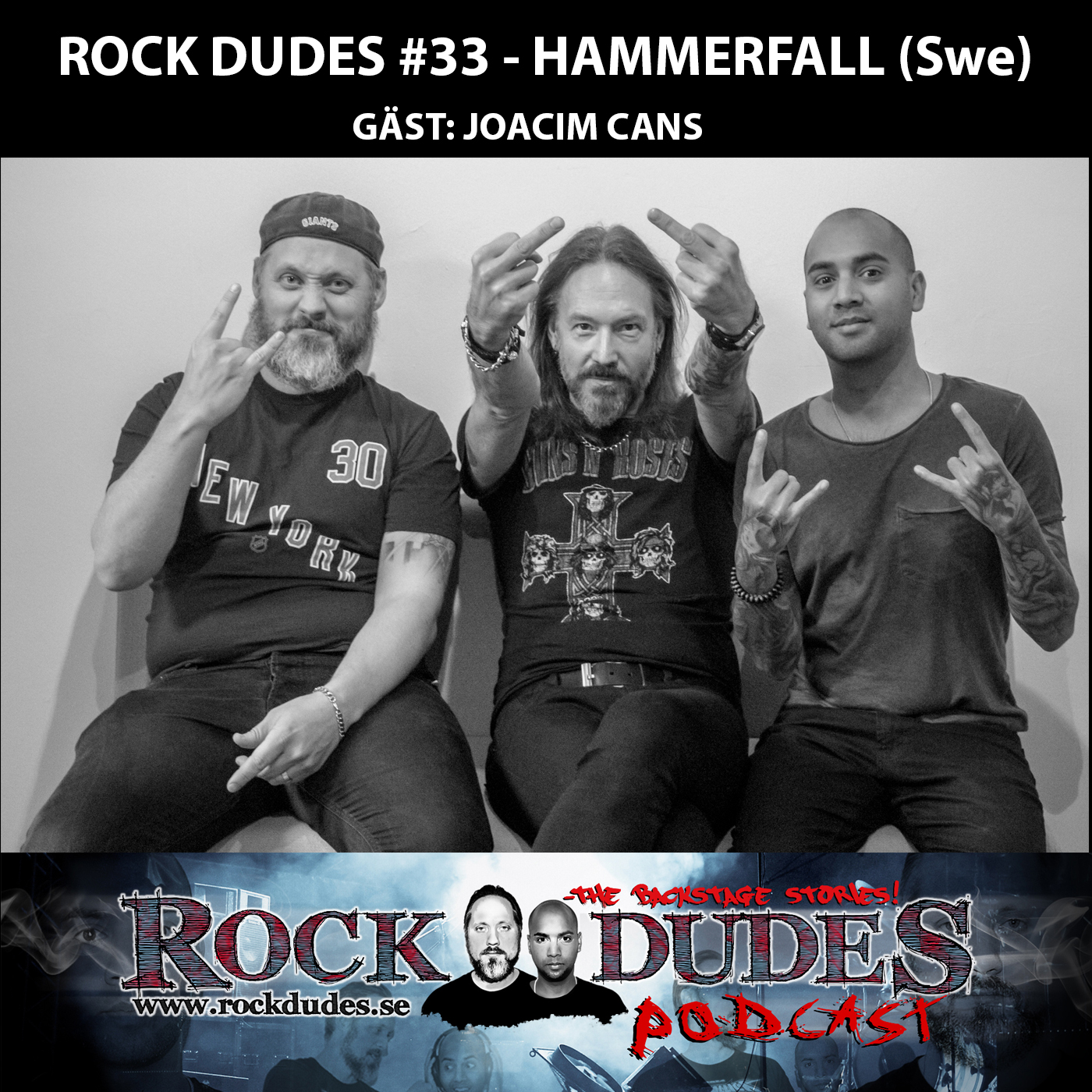 cover art for Rock Dudes #33 – HAMMERFALL (Gäst: Joacim Cans) – (Swe)