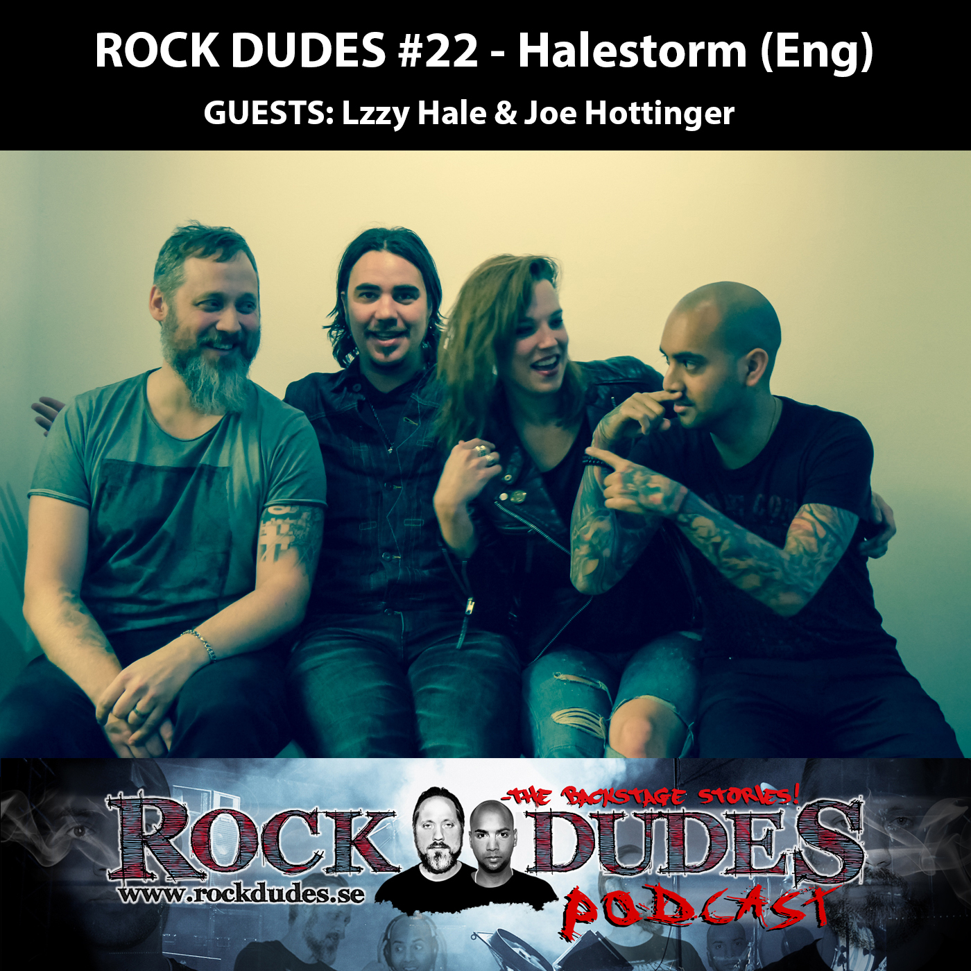cover art for Rock Dudes #22 – Halestorm (Guest: Lzzy Hale & Joe Hottinger) – (Eng)
