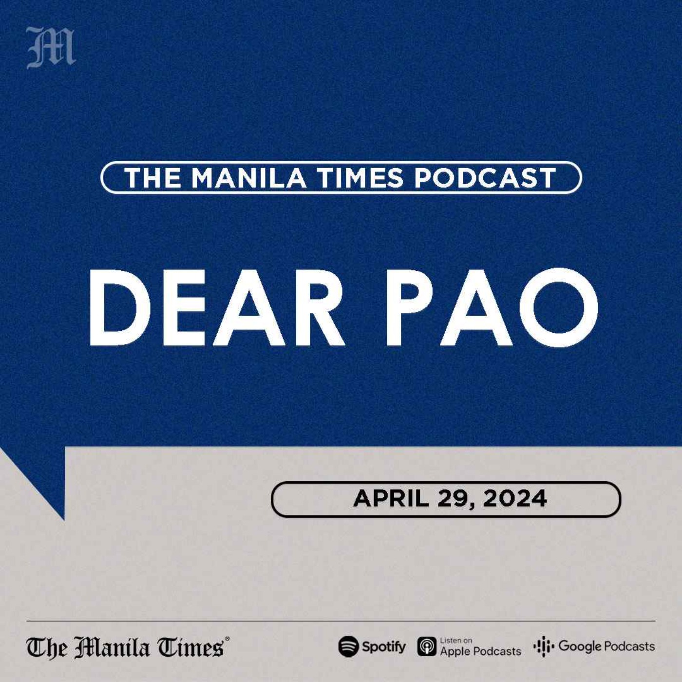 cover art for DEAR PAO: About parental advice | Apr. 29, 2024