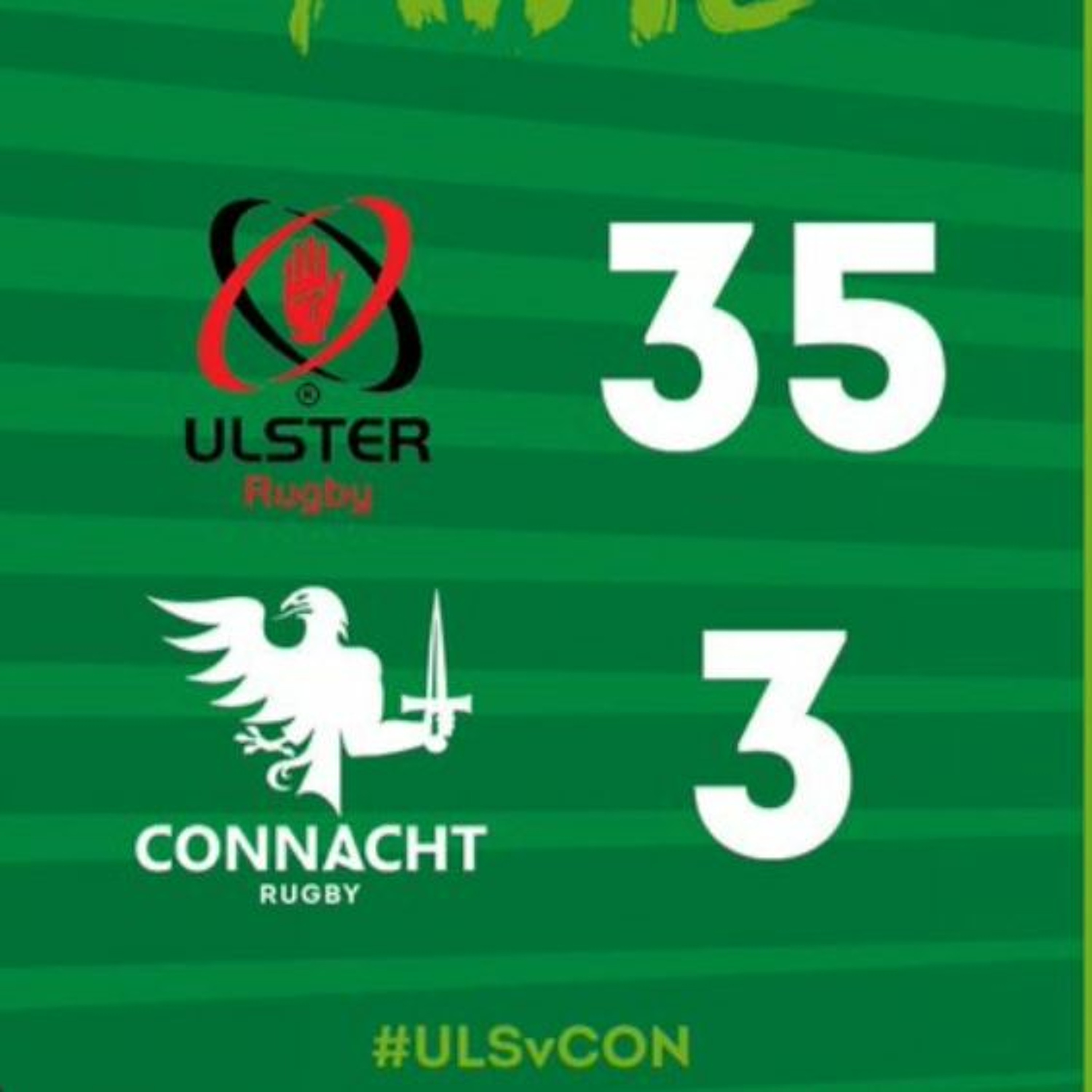 cover art for Ulster away review - Connacht Rugby podcast Connacht coverage S5E25