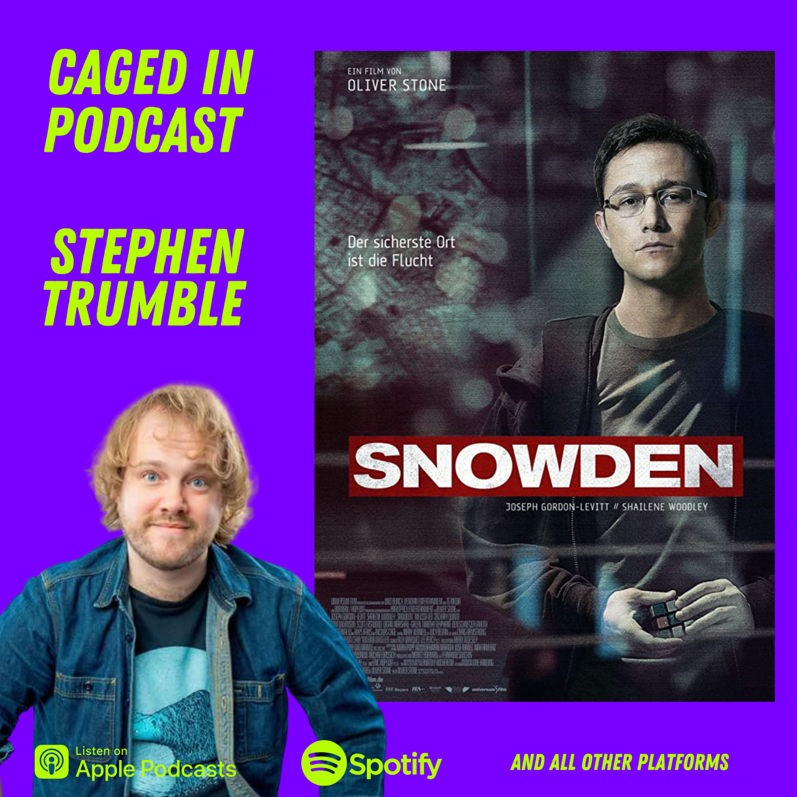 cover art for Caged In 71: Snowden (2016) Stephen Trumble