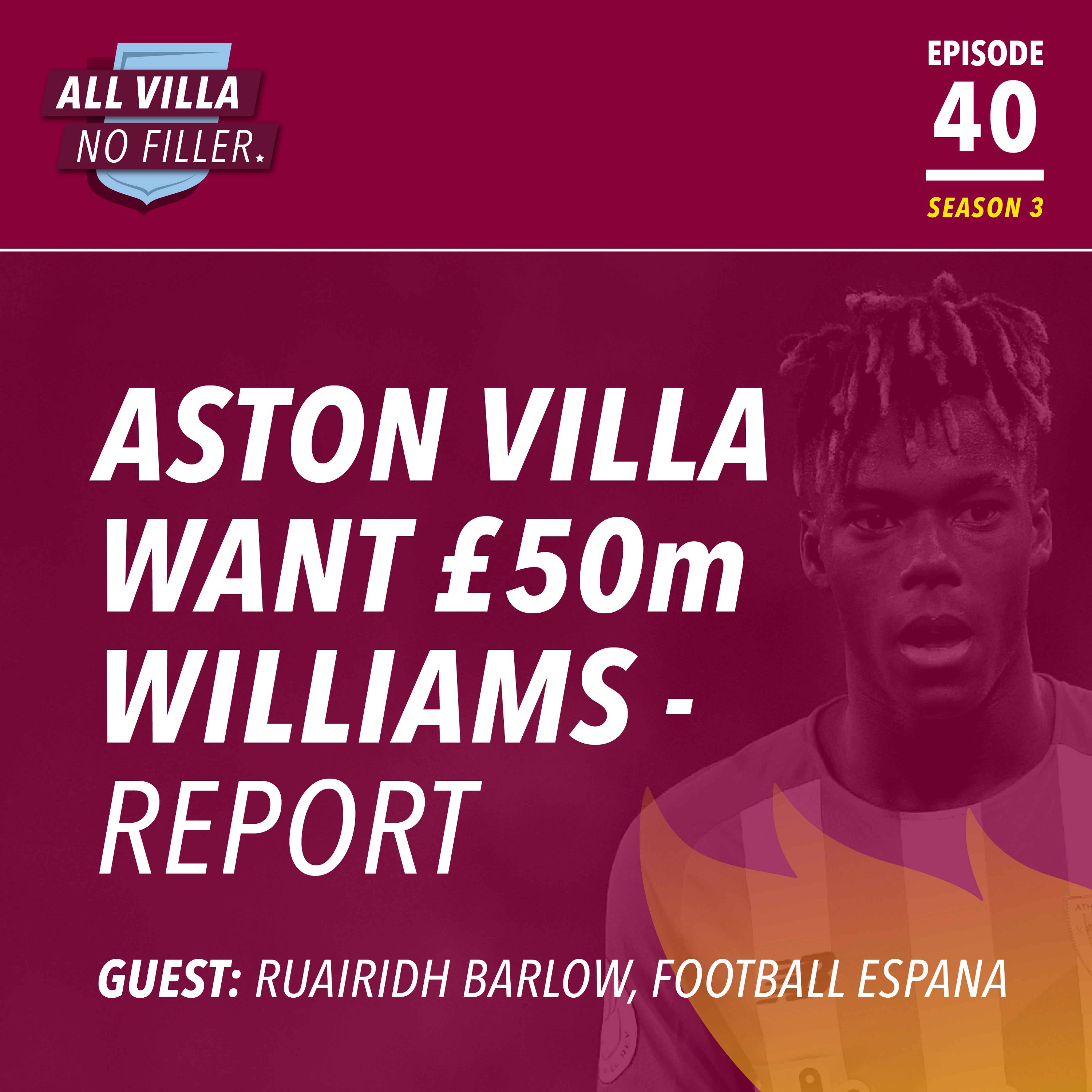 Transfers: Aston Villa Want £50mln Nico Williams - Report / Guest: Ruairidh Barlow, Football España