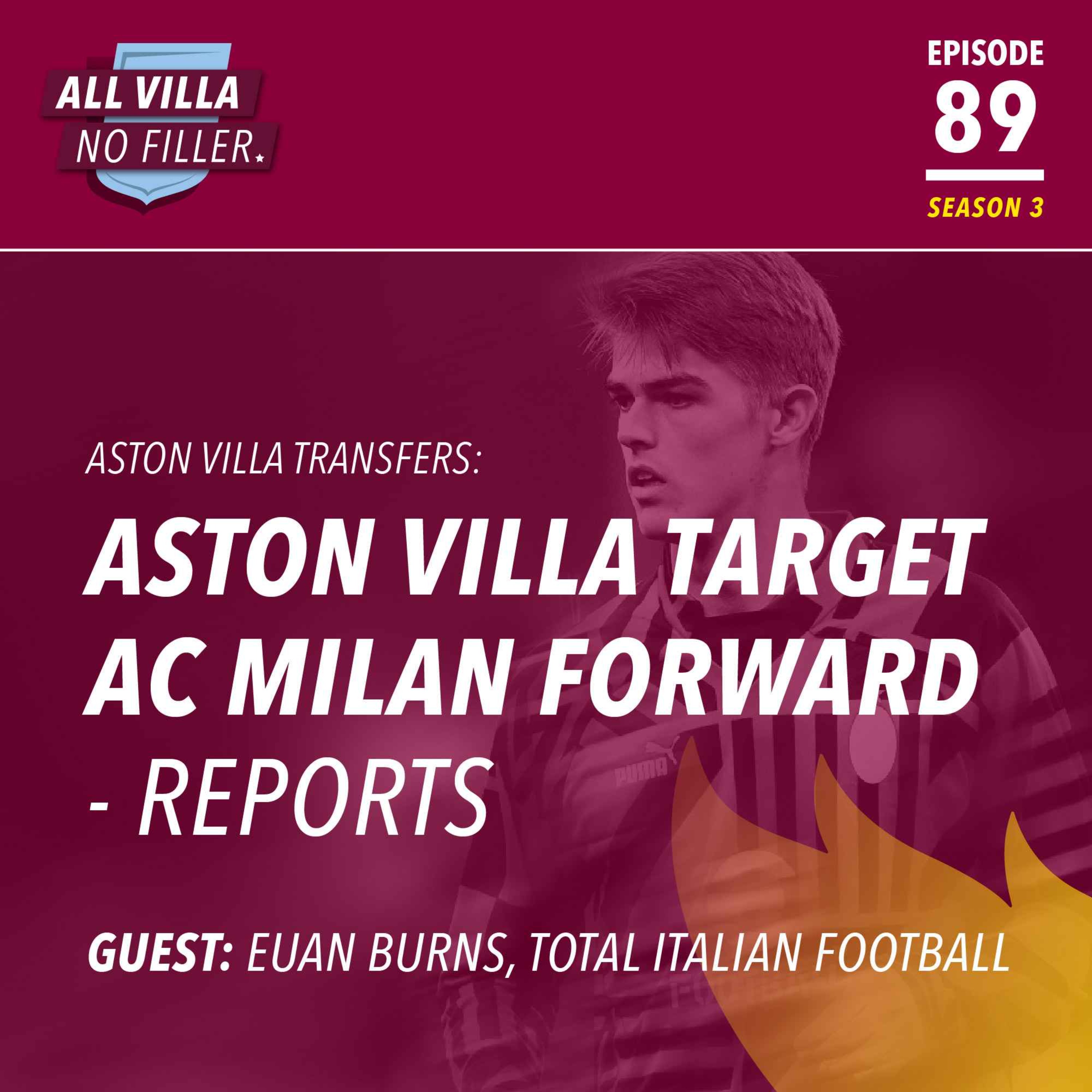 Transfers: Aston Villa Target AC Milan Forward - Reports / Guest: Euan Burns, Total Italian Football episode artwork