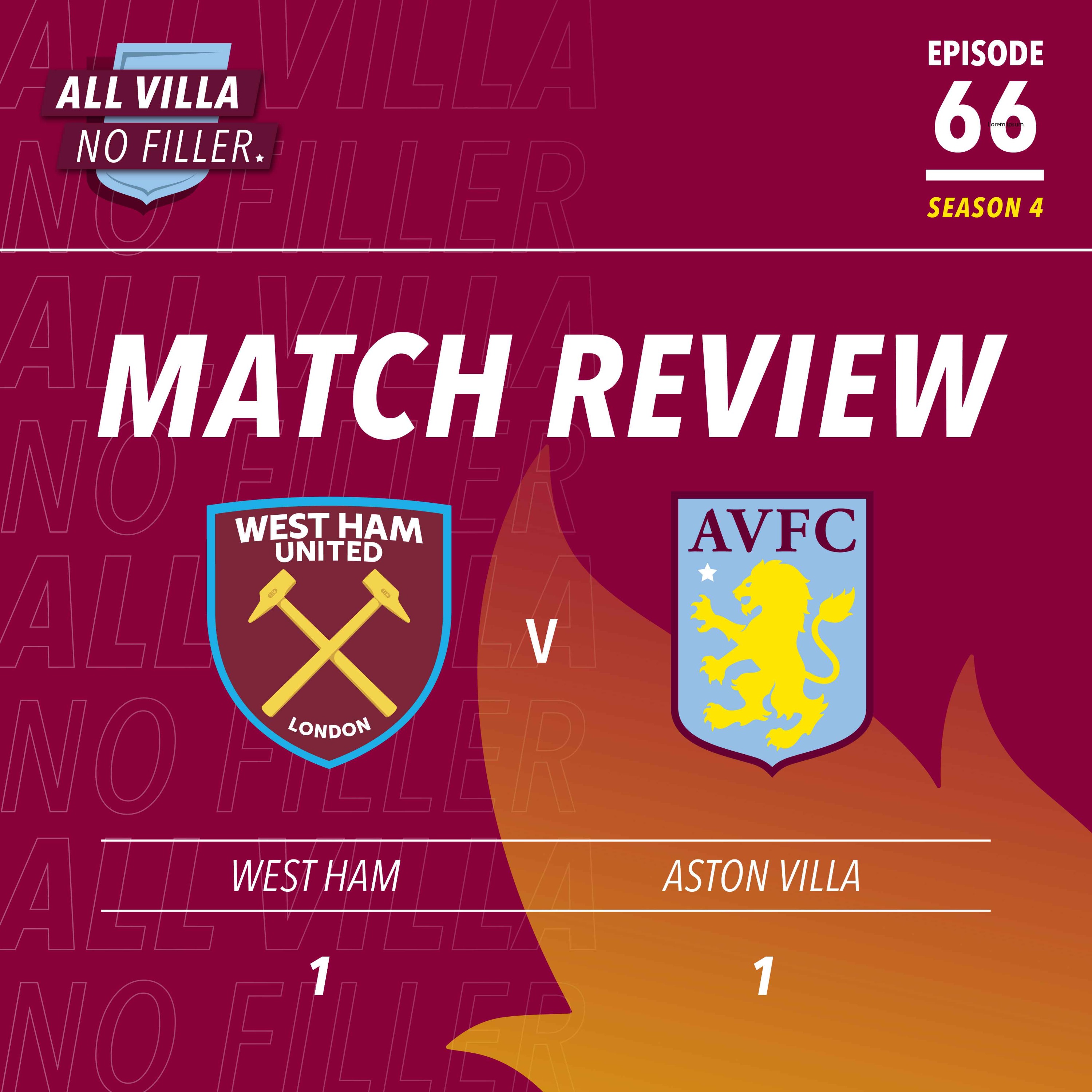 cover art for Match Review | West Ham 1 - 1 Aston Villa | Diaby, Zaniolo & Cash Half-Time Subs Come To The Rescue!