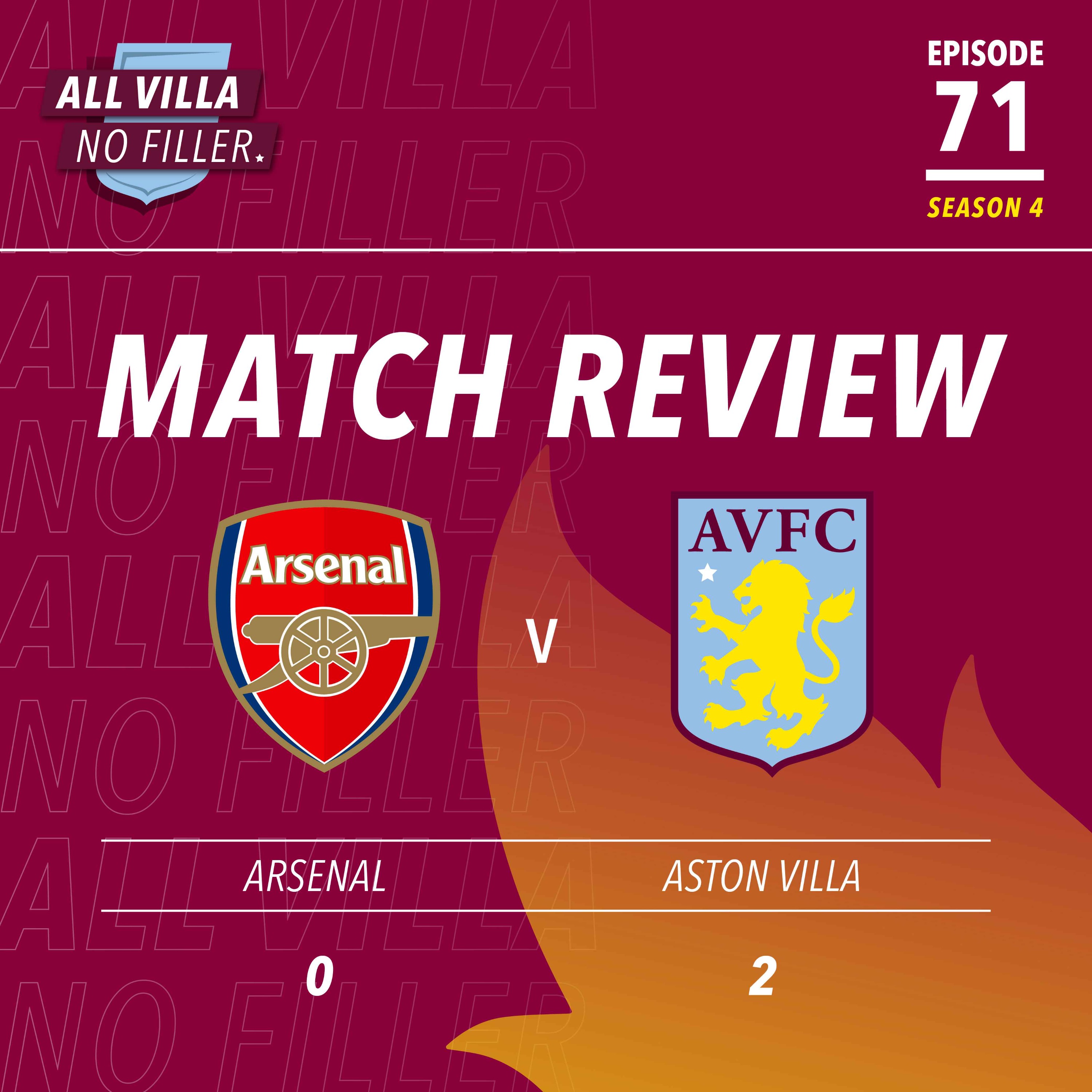 cover art for Match Review | Arsenal 0 - 2 Aston Villa | ASTONISHING VILLA DOMINATE ARTETA'S SIDE
