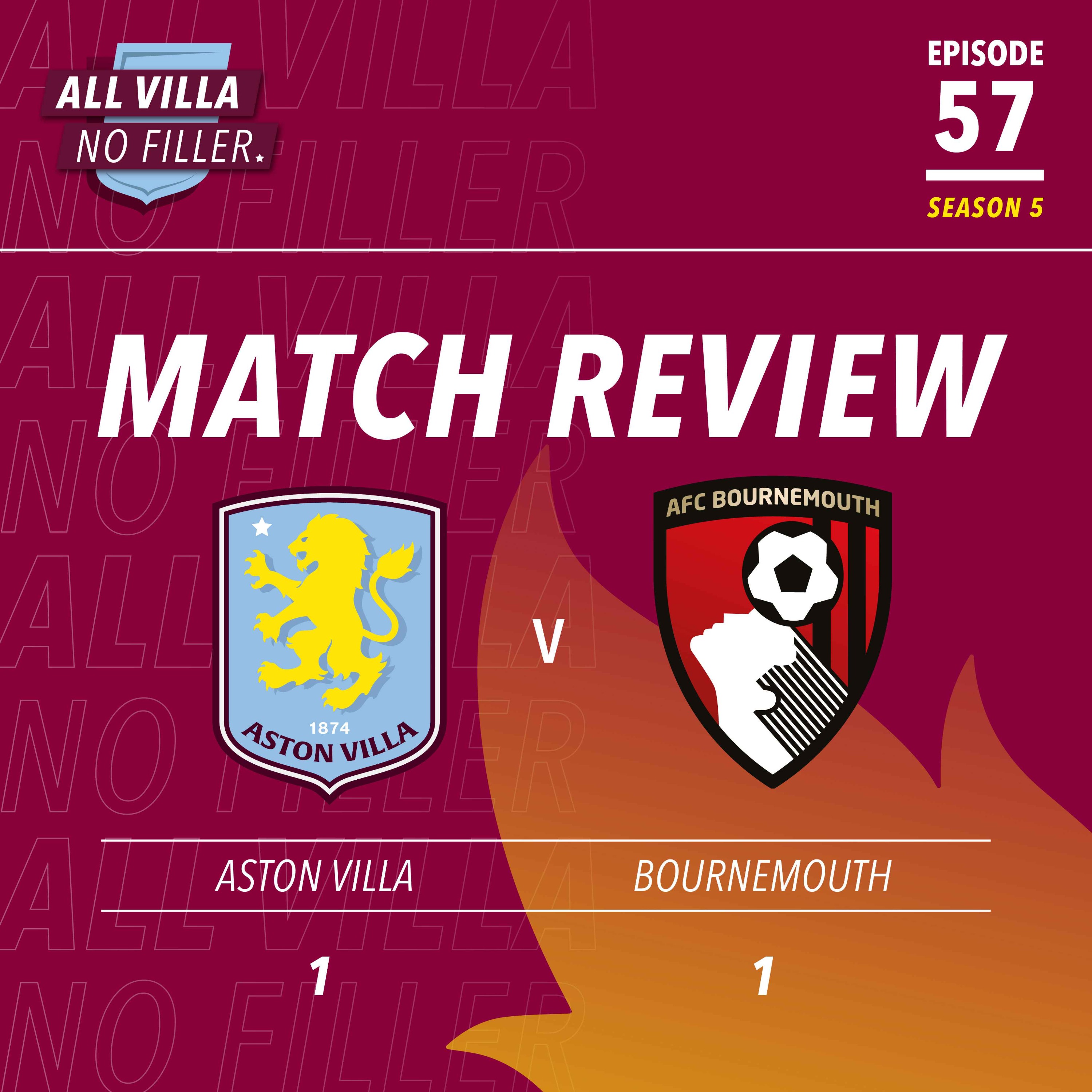 BIG MATCH REVIEW & SPICY QUESTION! Aston Villa 1 - 1 Bournemouth | Who Are Villa's Main Rivals This Season?