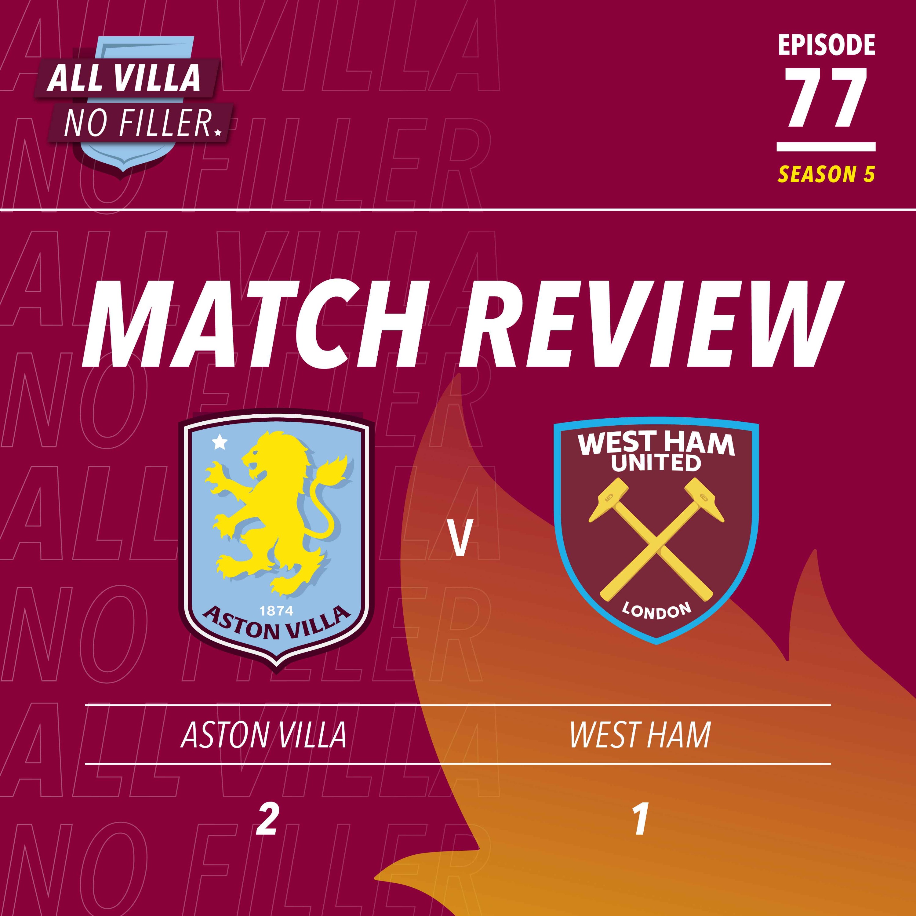 INSTANT REACTION! Aston Villa 2 - 1 West Ham | Rogers Sends AVFC Through In The FA Cup episode artwork