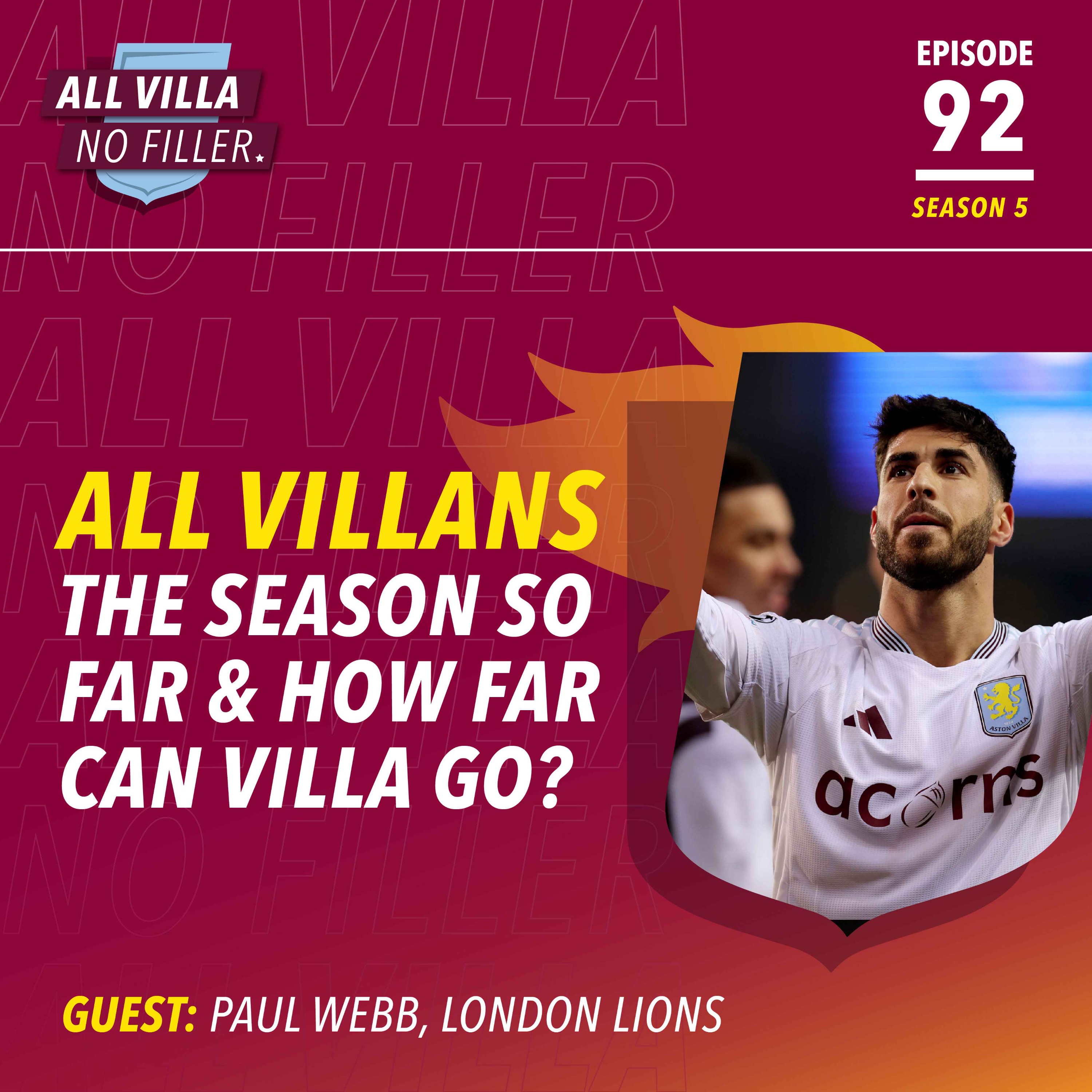THE SEASON SO FAR & WHAT LIES AHEAD! Could Aston Villa Be About To Make History? Can The Trophy Wait End? | Guest: Paul Webb, London Lions 