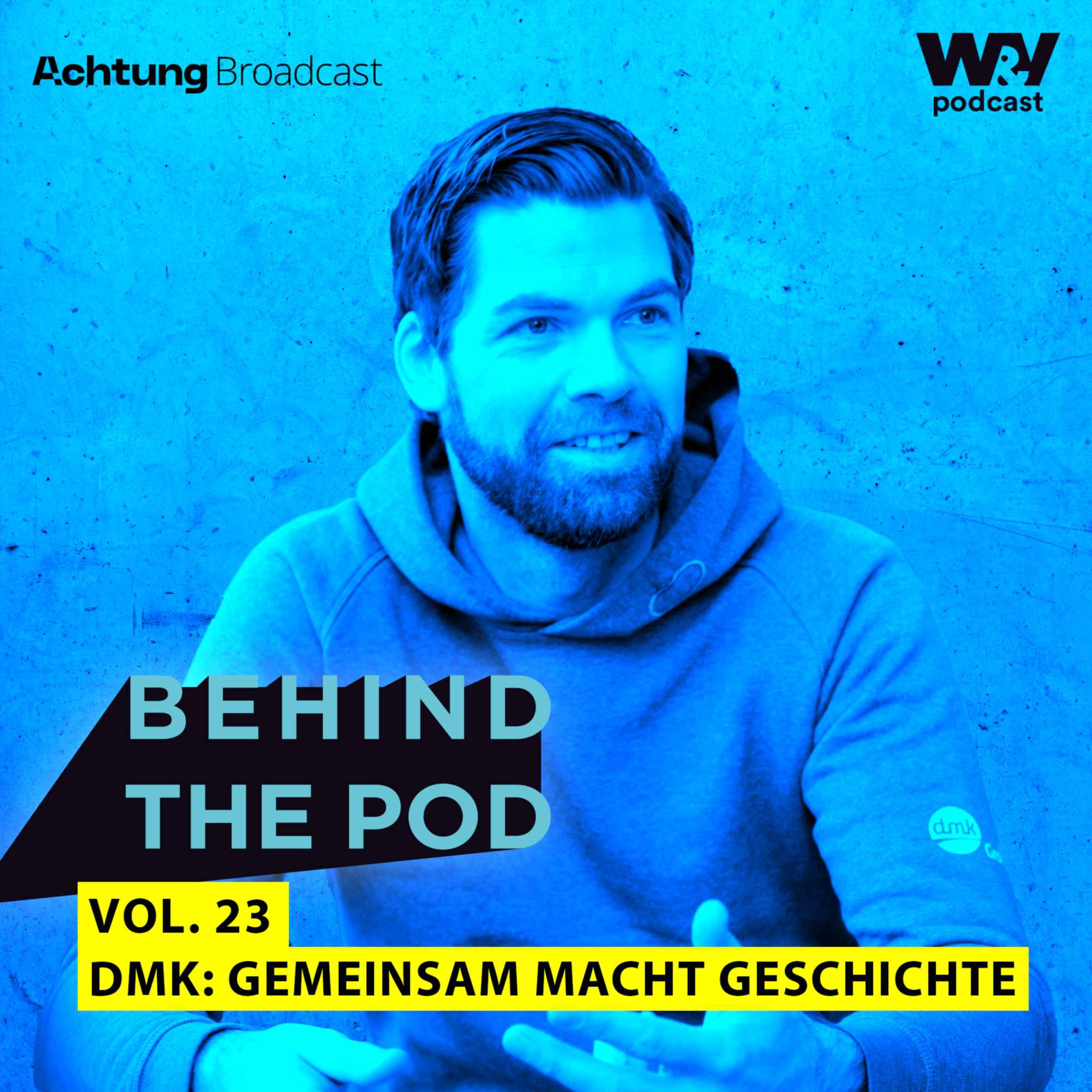 Behind the pod