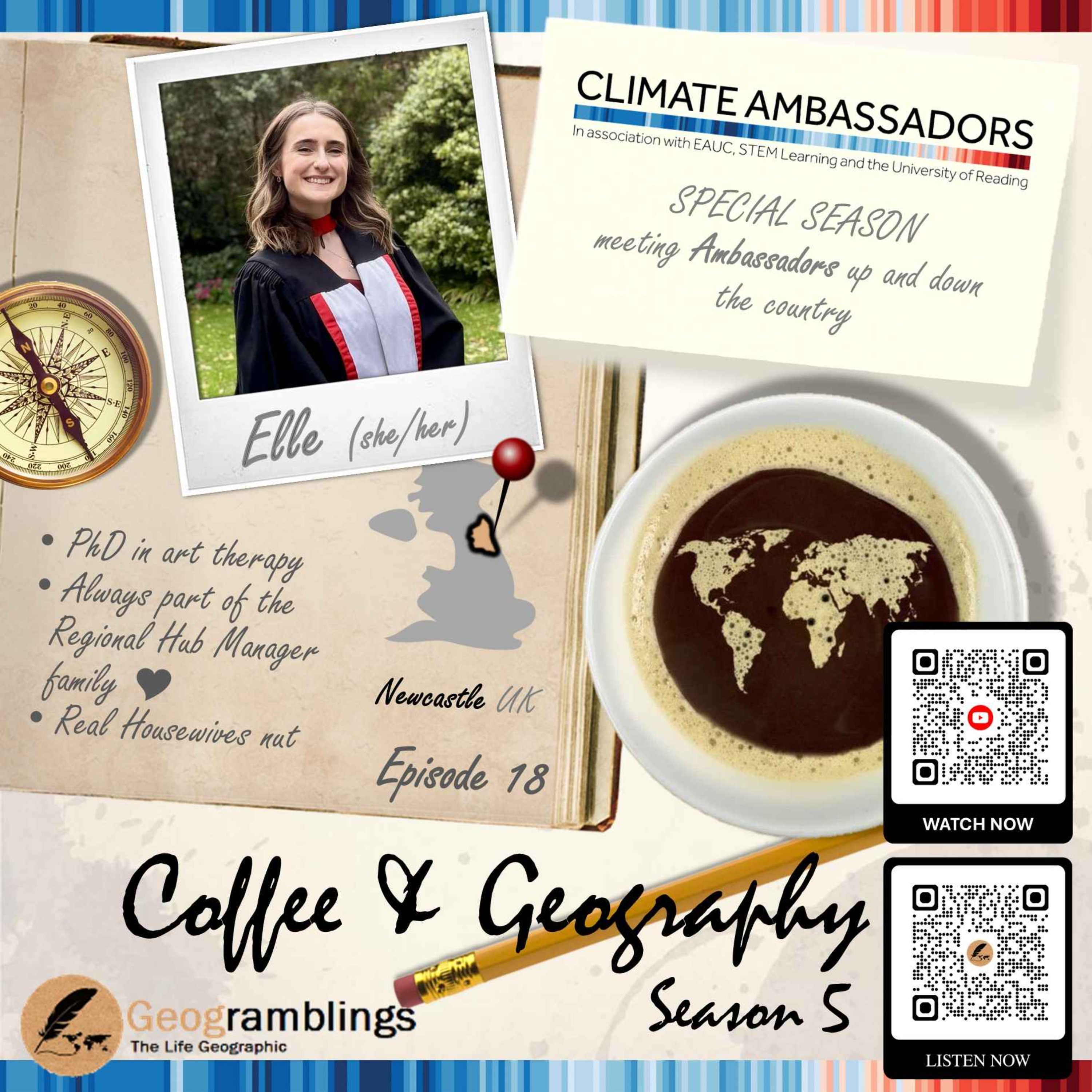 Coffee & Geography 5x18 Dr Elle Young (North East Regional Hub Manager) episode artwork