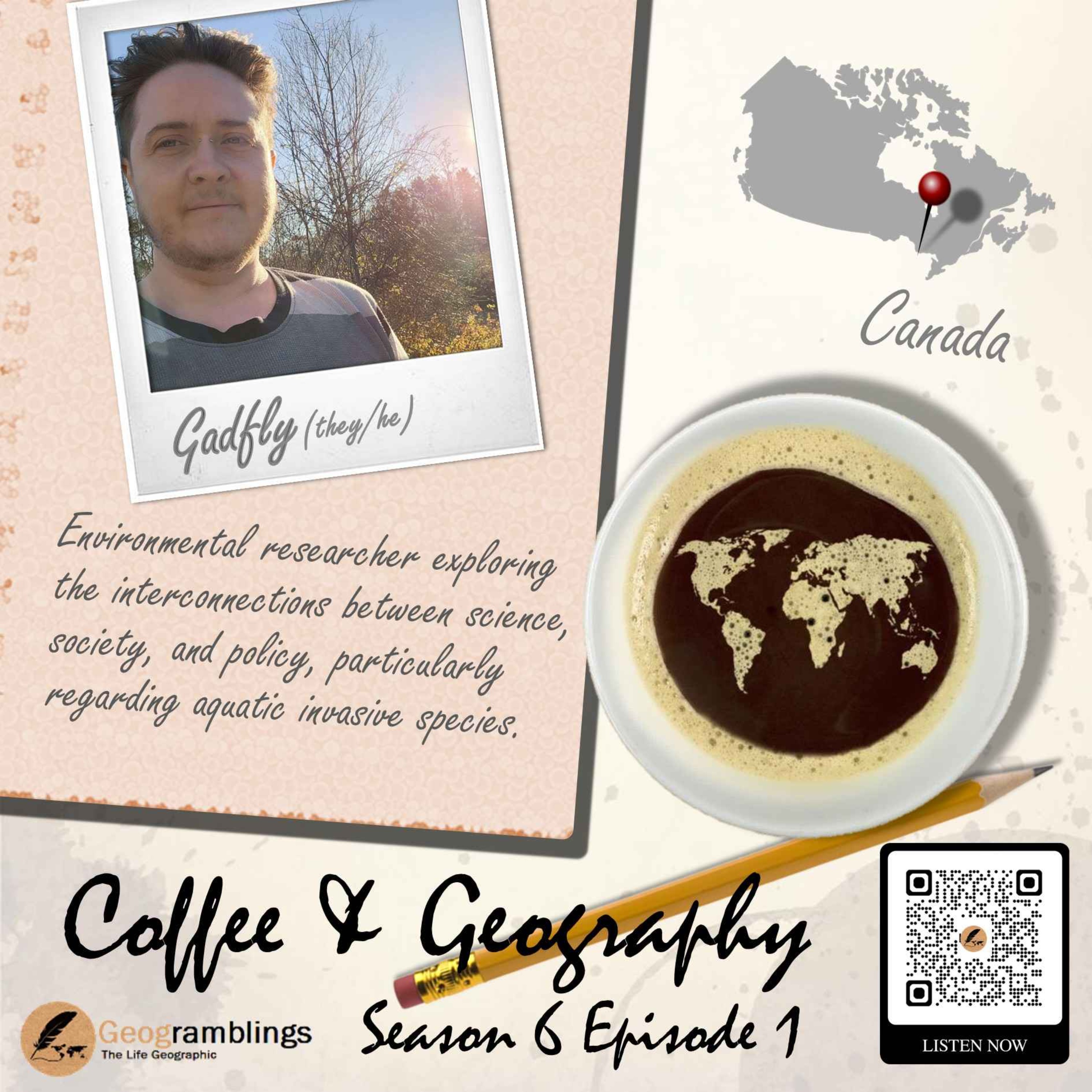 Coffee & Geography 6x01 Gadfly Stratton (Canada) episode artwork