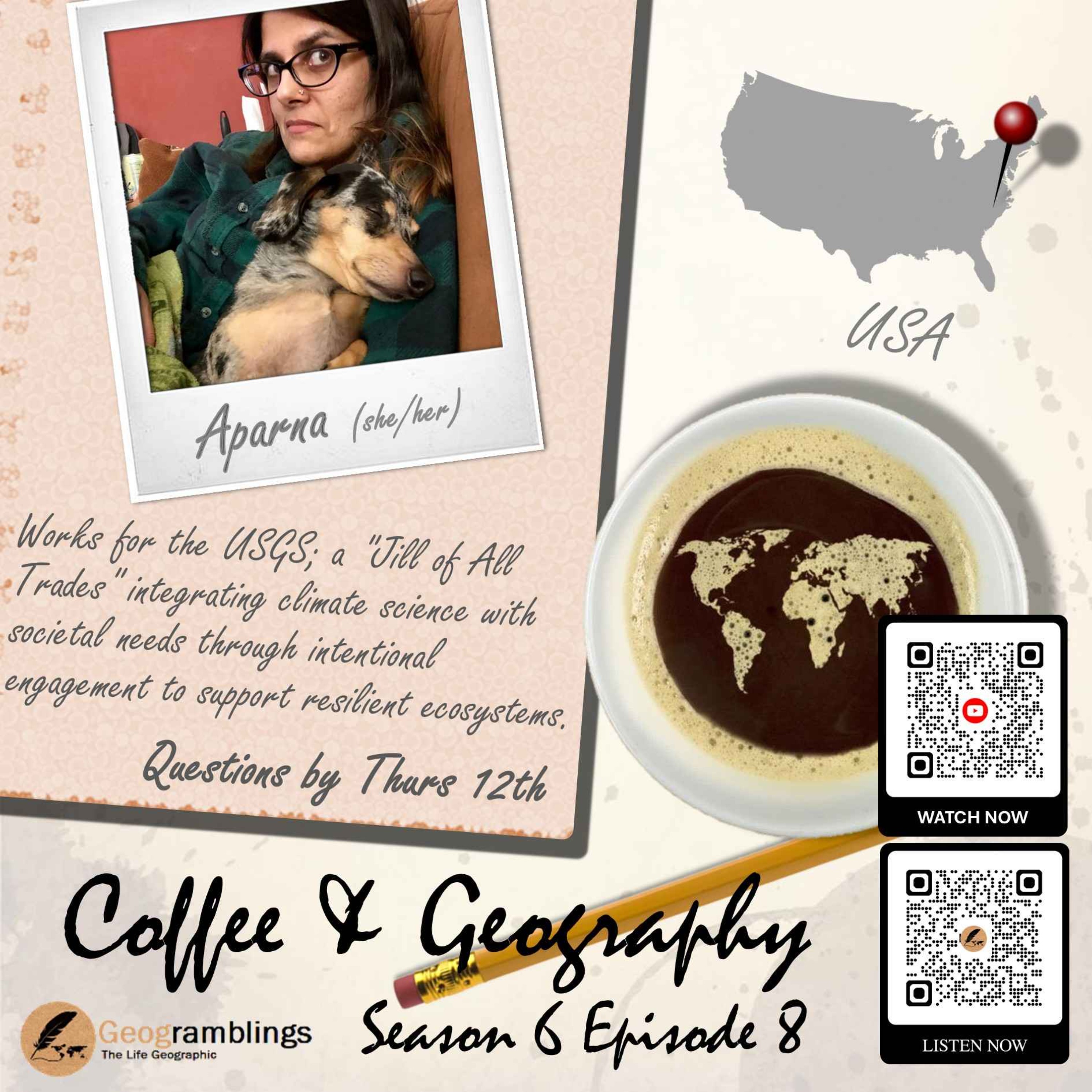 Coffee & Geography 6x08 Aparna Bamzai-Dodson (USA) episode artwork
