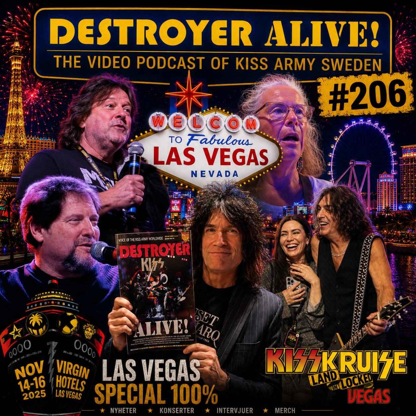 206. Direkt från Las Vegas: Galet KISS Kruise-special med intervjuer episode artwork