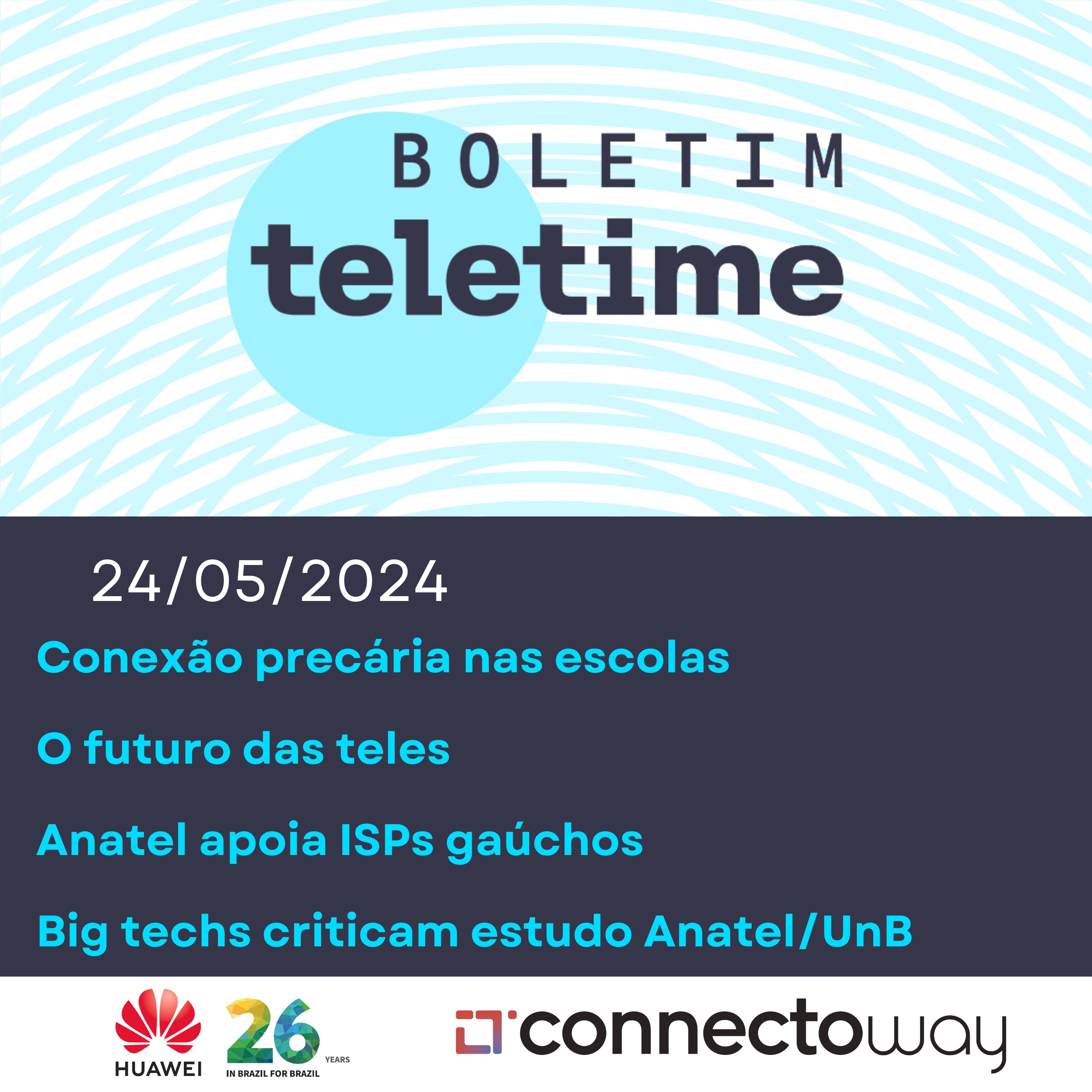 24/05/24 | Conexão precária nas escolas | O futuro das Teles | Big techs vs. UnB episode artwork