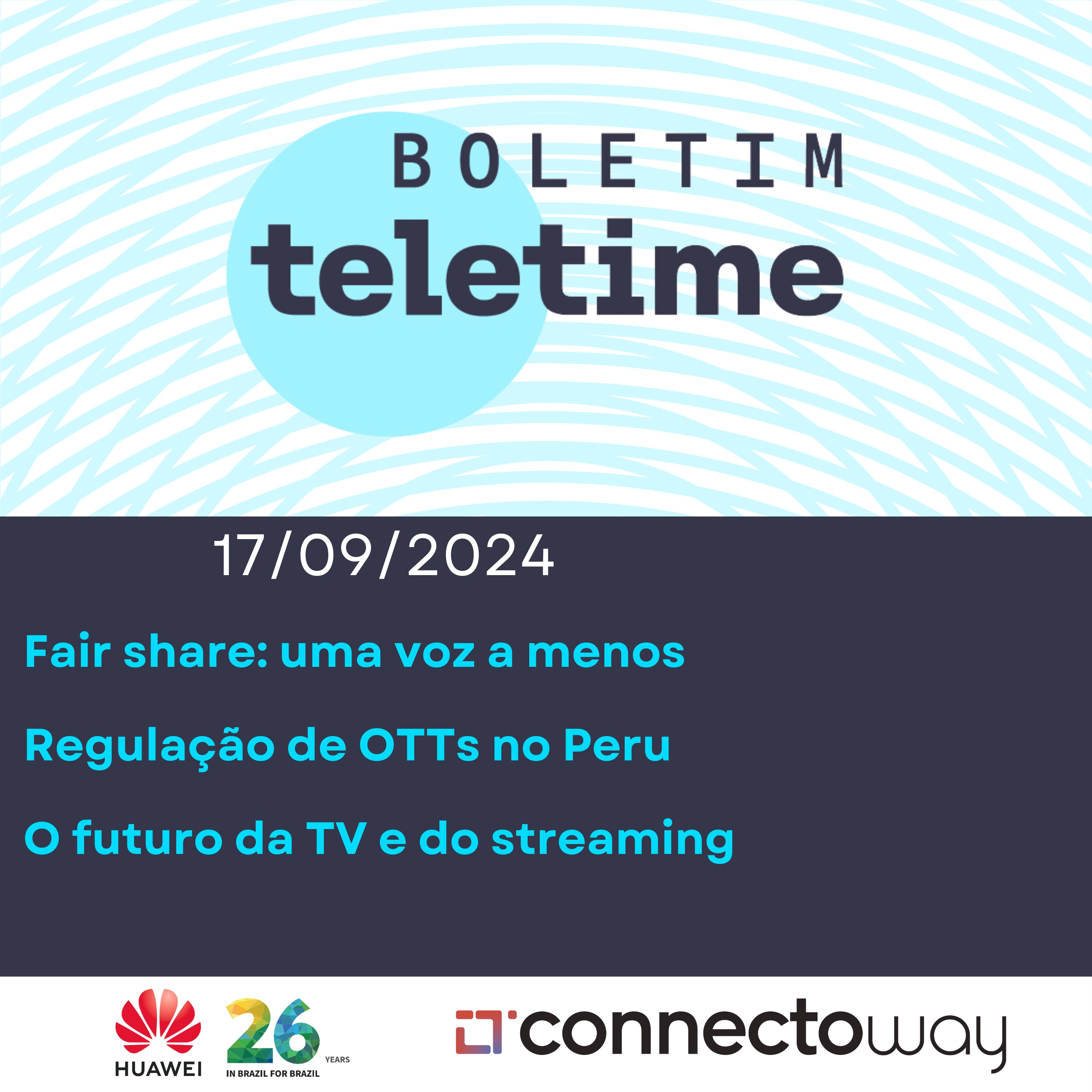 17/09/24 | Fair share: uma voz a menos | Regulação de OTTs no Peru | O futuro da TV e do streaming episode artwork