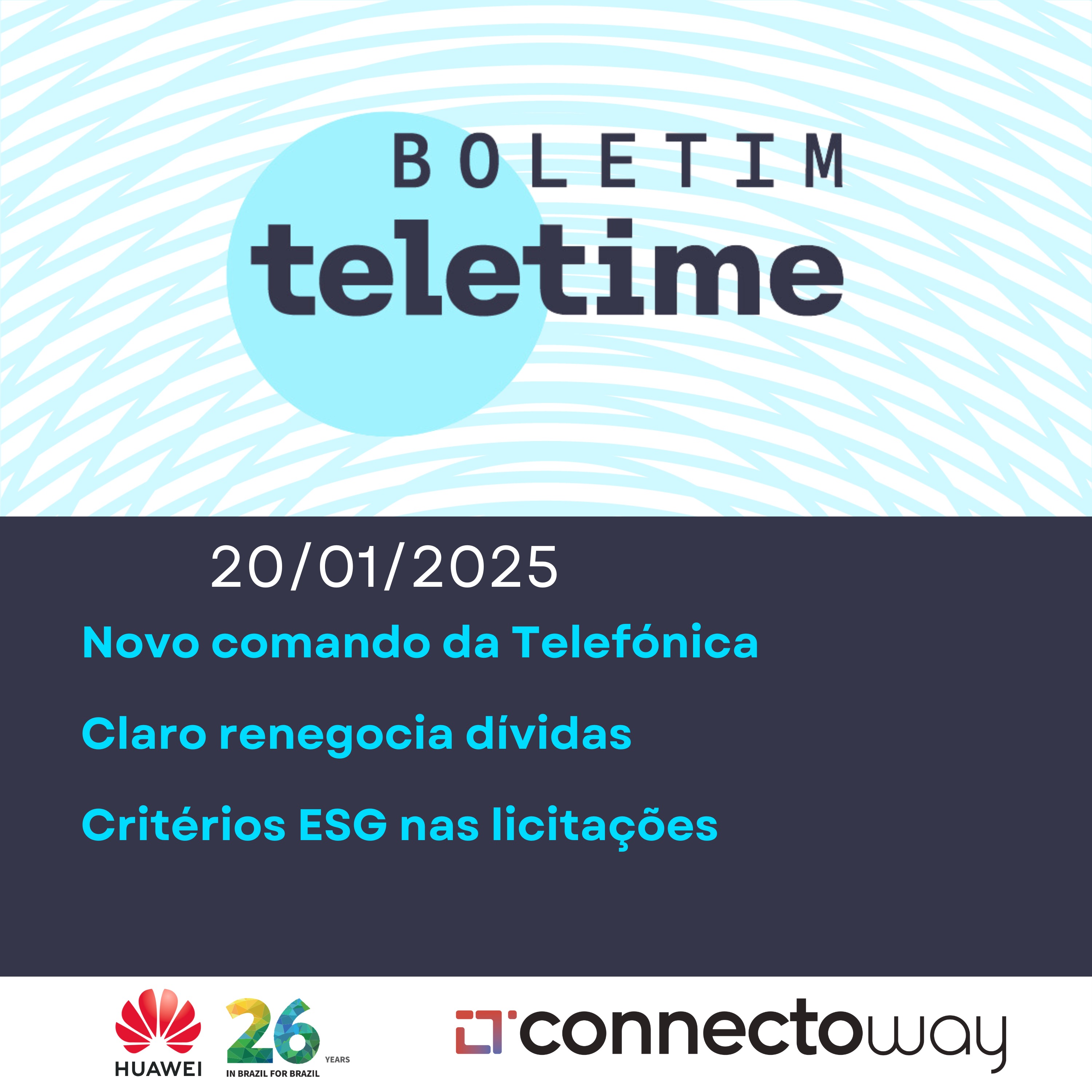 20/01/25 | Novo comando da Telefónica | Claro renegocia dívidas | Critérios ESG nas licitações episode artwork