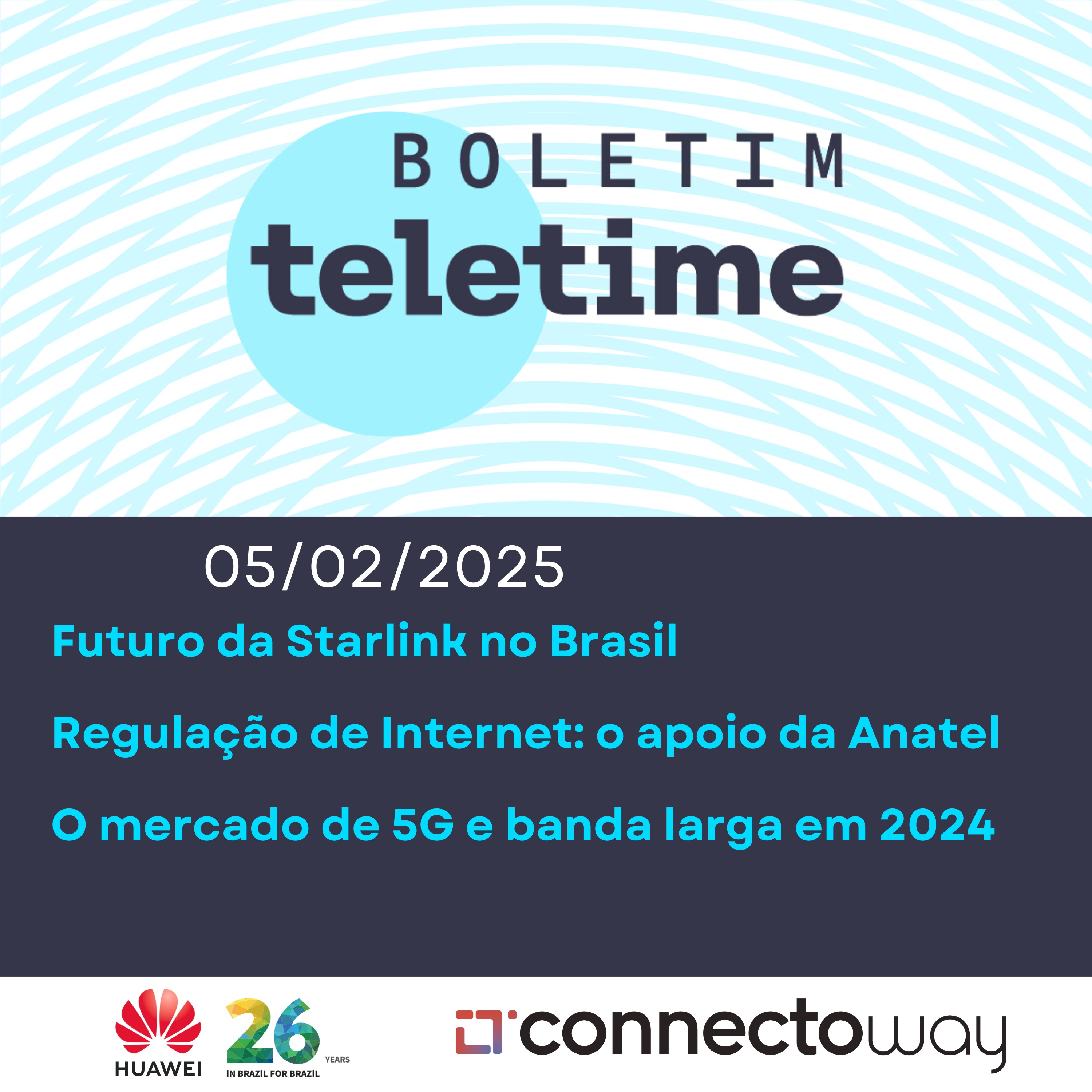 05/02/25 | Futuro da Starlink no Brasil | Regulação de Internet: o apoio da Anatel | O mercado de 5G e banda larga em 2024 episode artwork