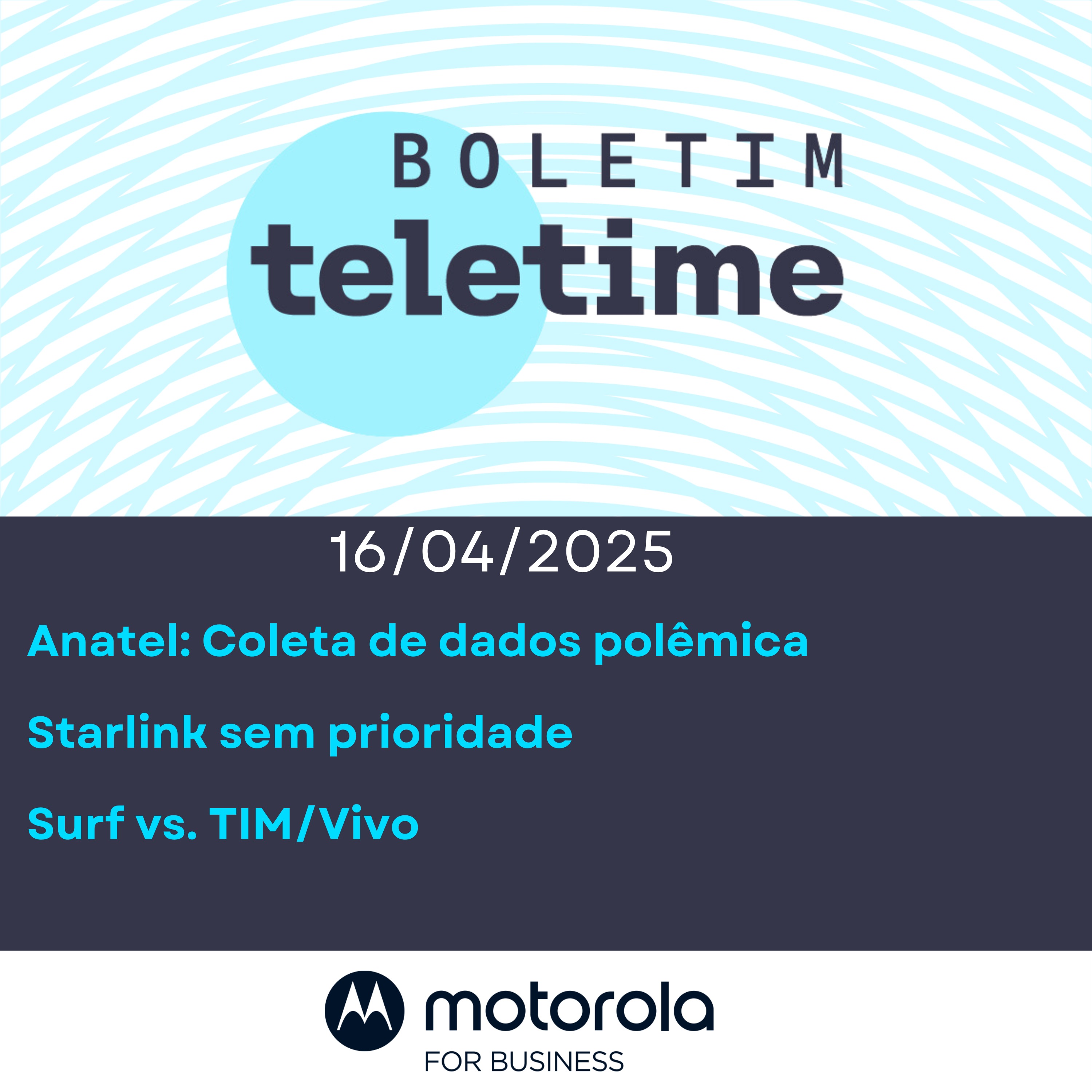 16/04/25 | Anatel: Coleta de dados polêmica | Starlink sem prioridade | Surf vs. TIM/Vivo episode artwork
